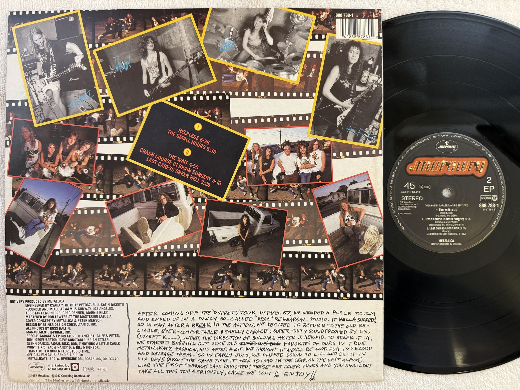 Omslagsbild för skivan METALLICA The $5.98 E.P. 12"ep -87 MERCURY 888 788-1