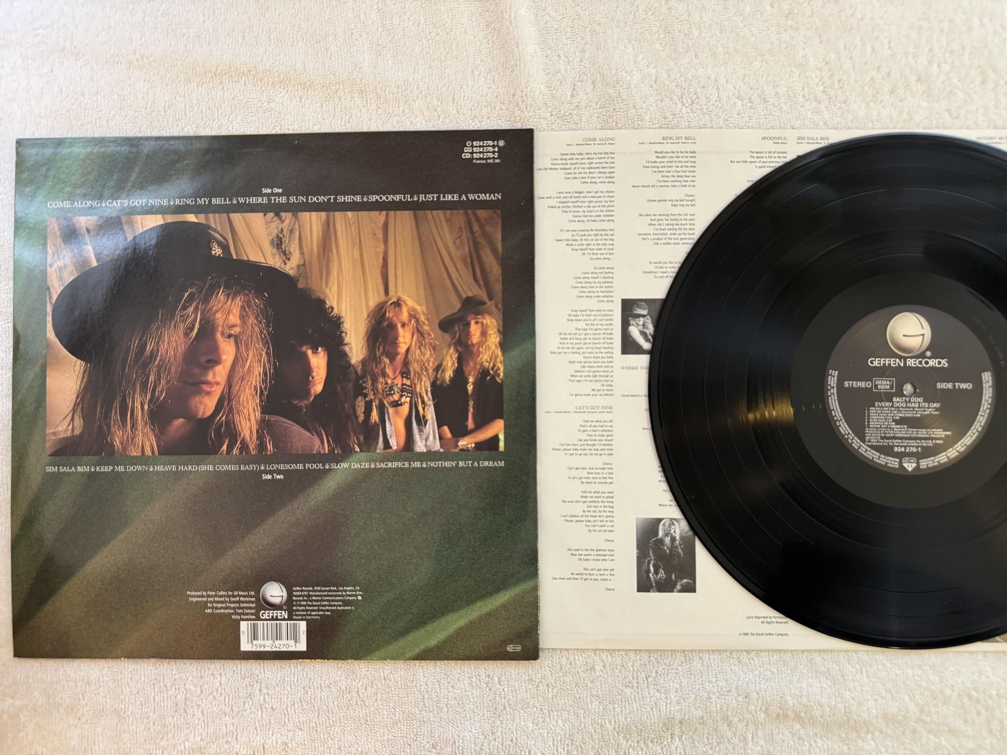 Omslagsbild för skivan SALTY DOG every dog has its pay LP -90 Ger GEFFEN 924 270-1