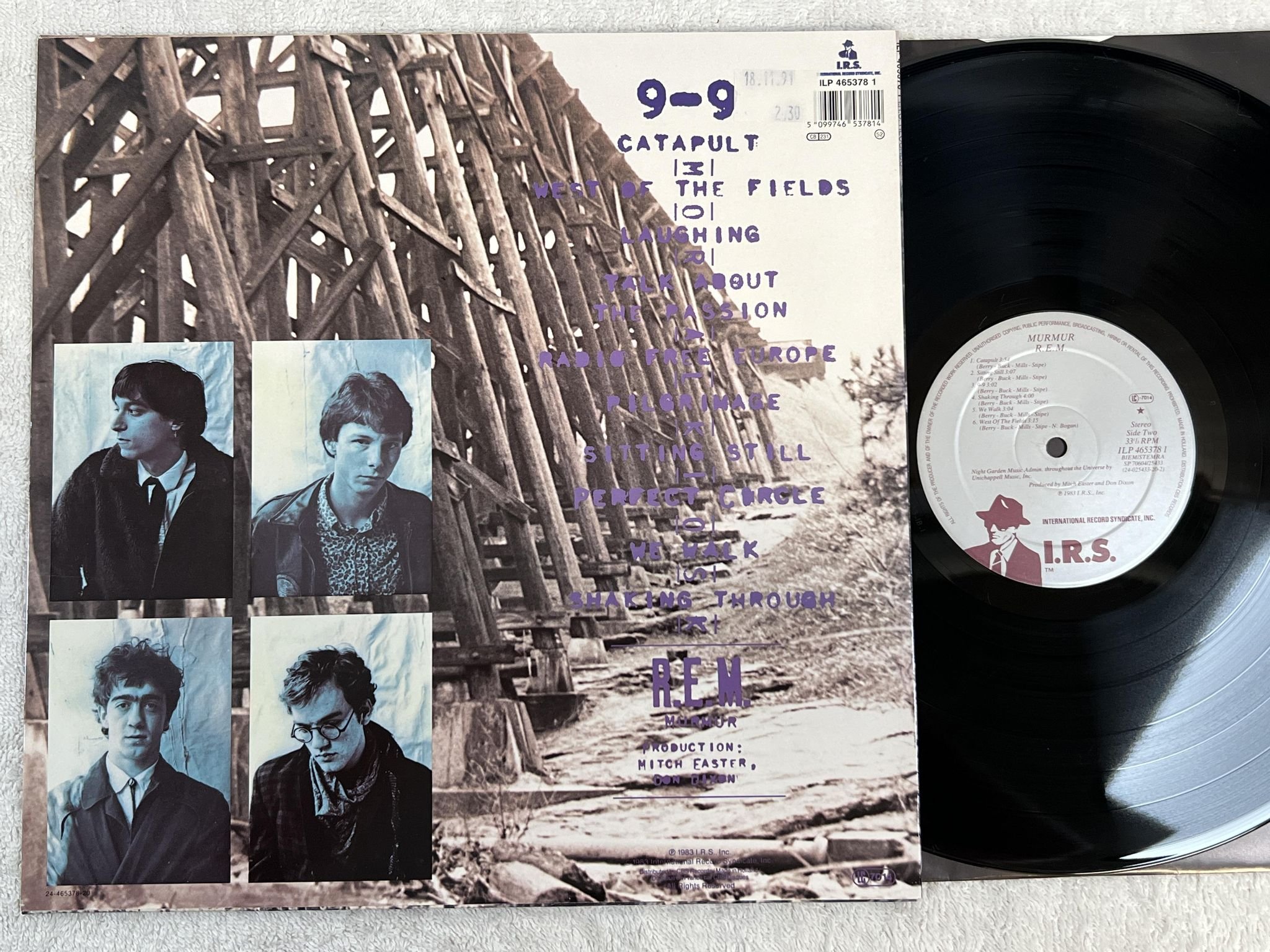 Omslagsbild för skivan R.E.M. murmur LP -83 Hol I.R.S. ILP 4653781