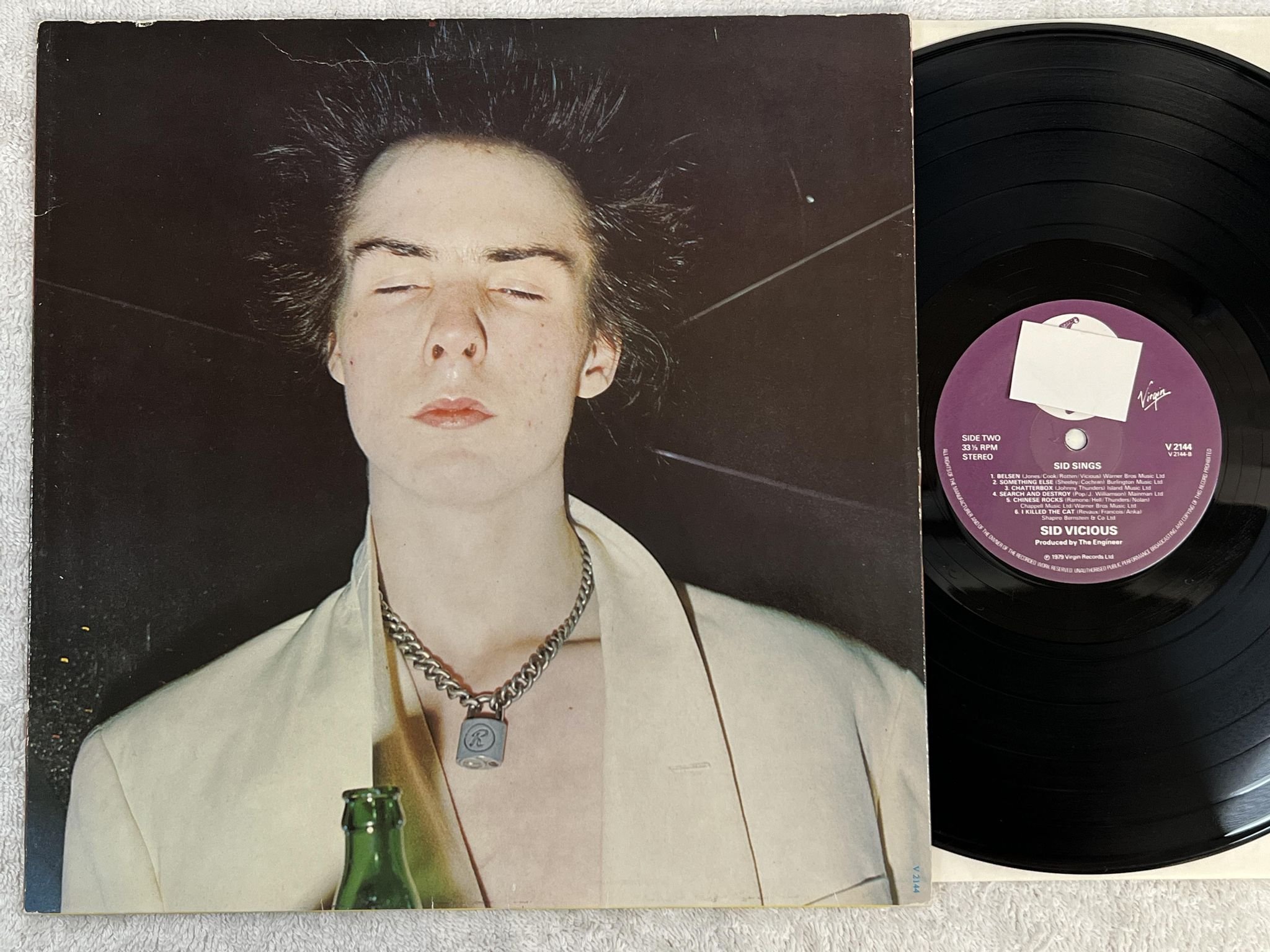 Omslagsbild för skivan SID VICIOUS sid sings LP -79 VIRGIN V2144