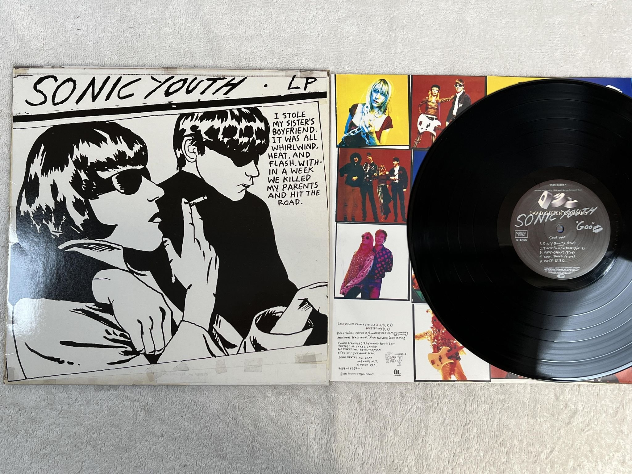 Omslagsbild för skivan SONIC YOUTH goo LP -90 Ger GEFFEN 7599-24297-1