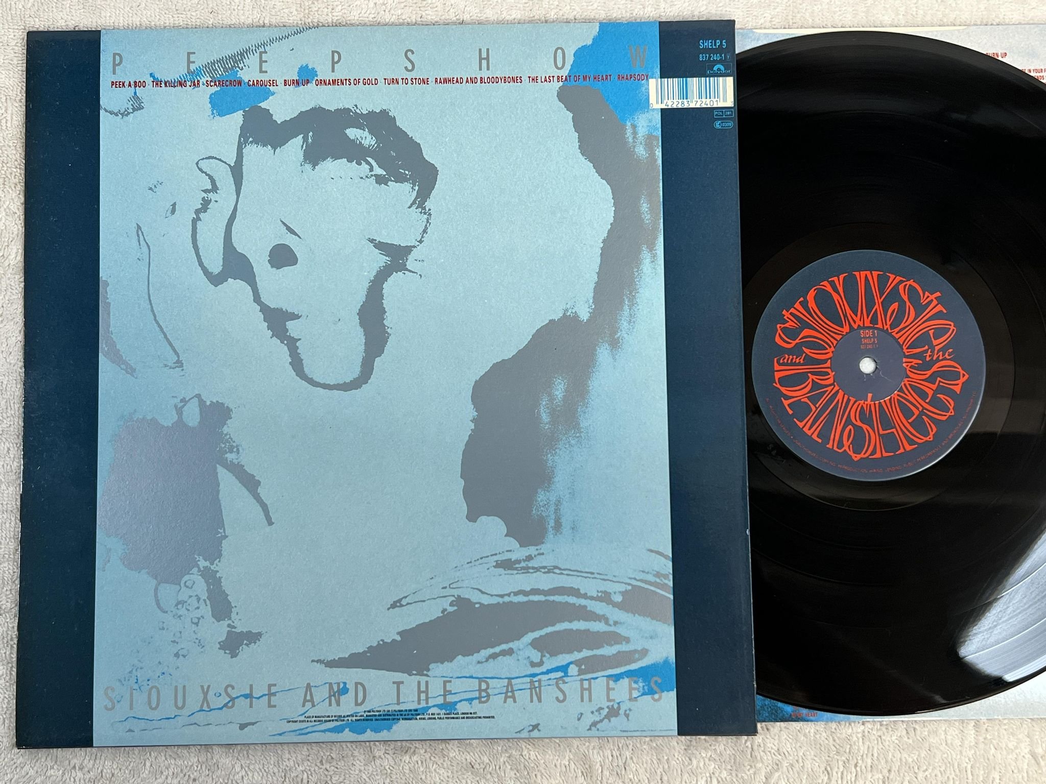 Omslagsbild för skivan SIOUXSIE AND THE BANSHEES peepshow LP -88 POLYDOR 837 240-1