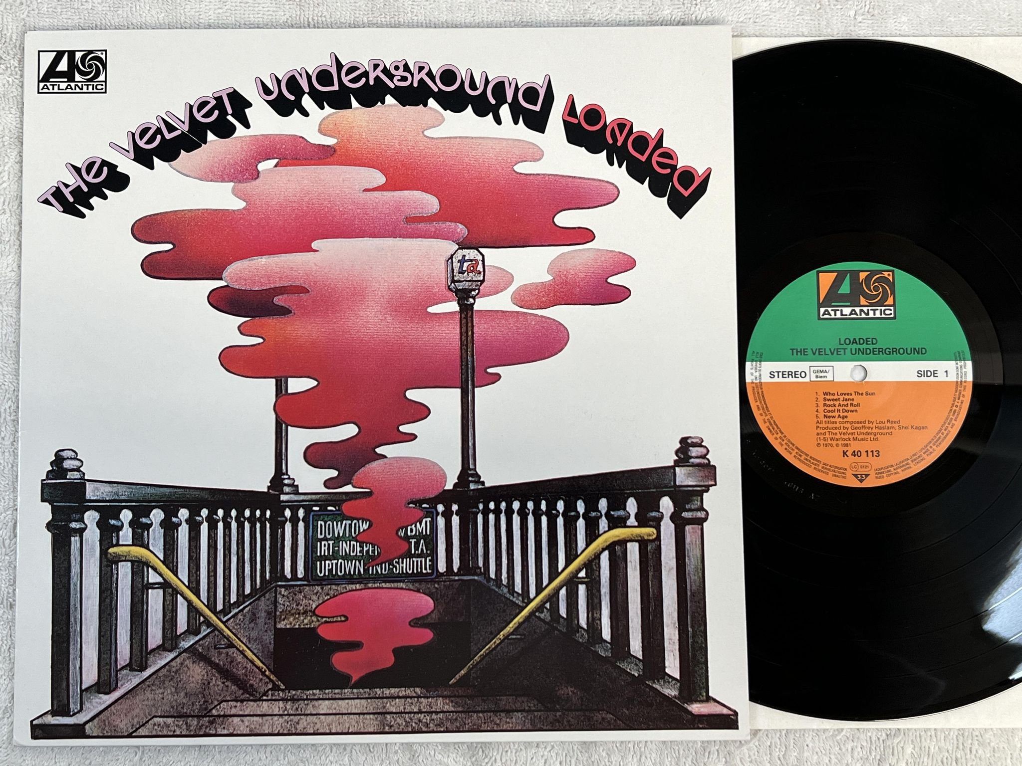 Omslagsbild för skivan THE VELVET UNDERGROUND loaded LP re ATLANTIC K 40113