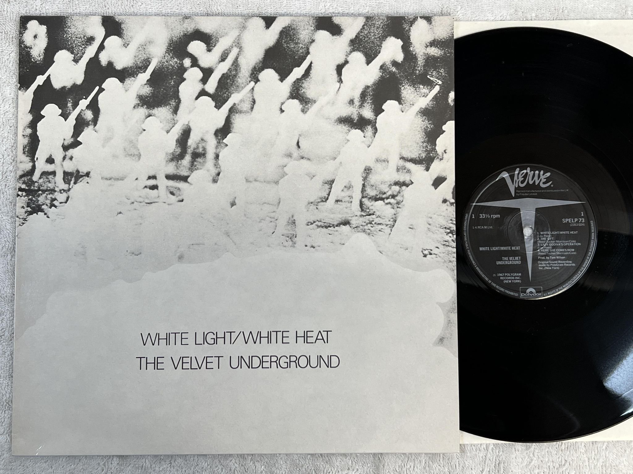 Omslagsbild för skivan THE VELVET UNDERGROUND white light / white heat LP re VERVE SPELP73