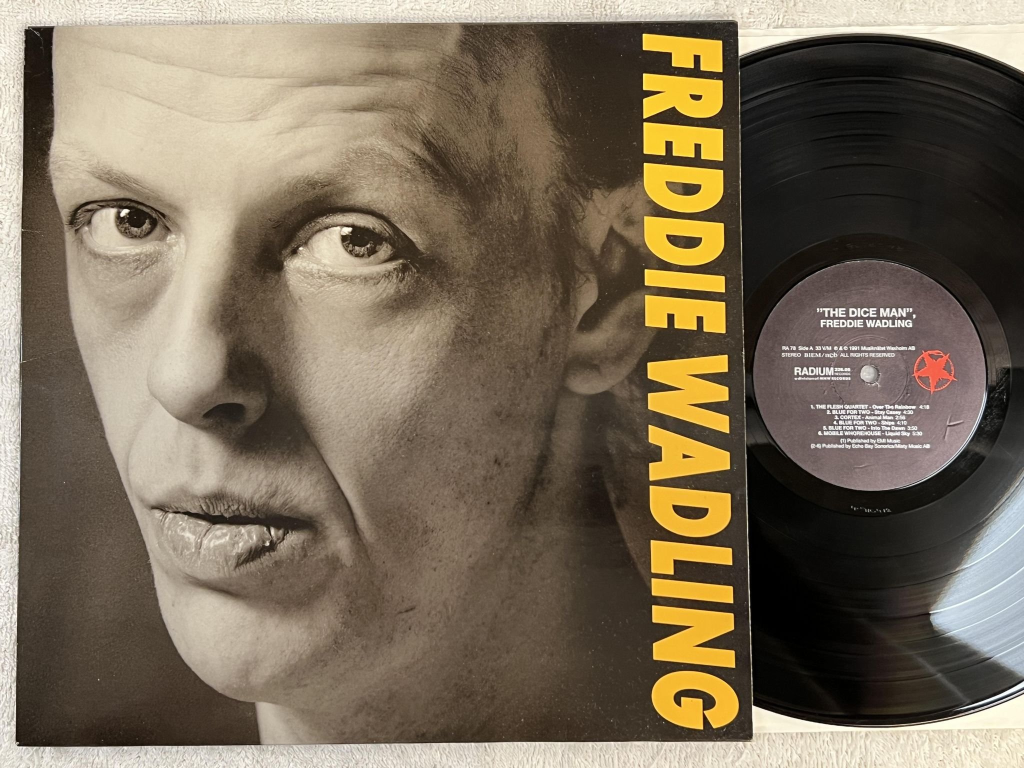 Omslagsbild för skivan FREDDIE WADLING the dice man LP -91 RADIUM 226.05. RA 78
