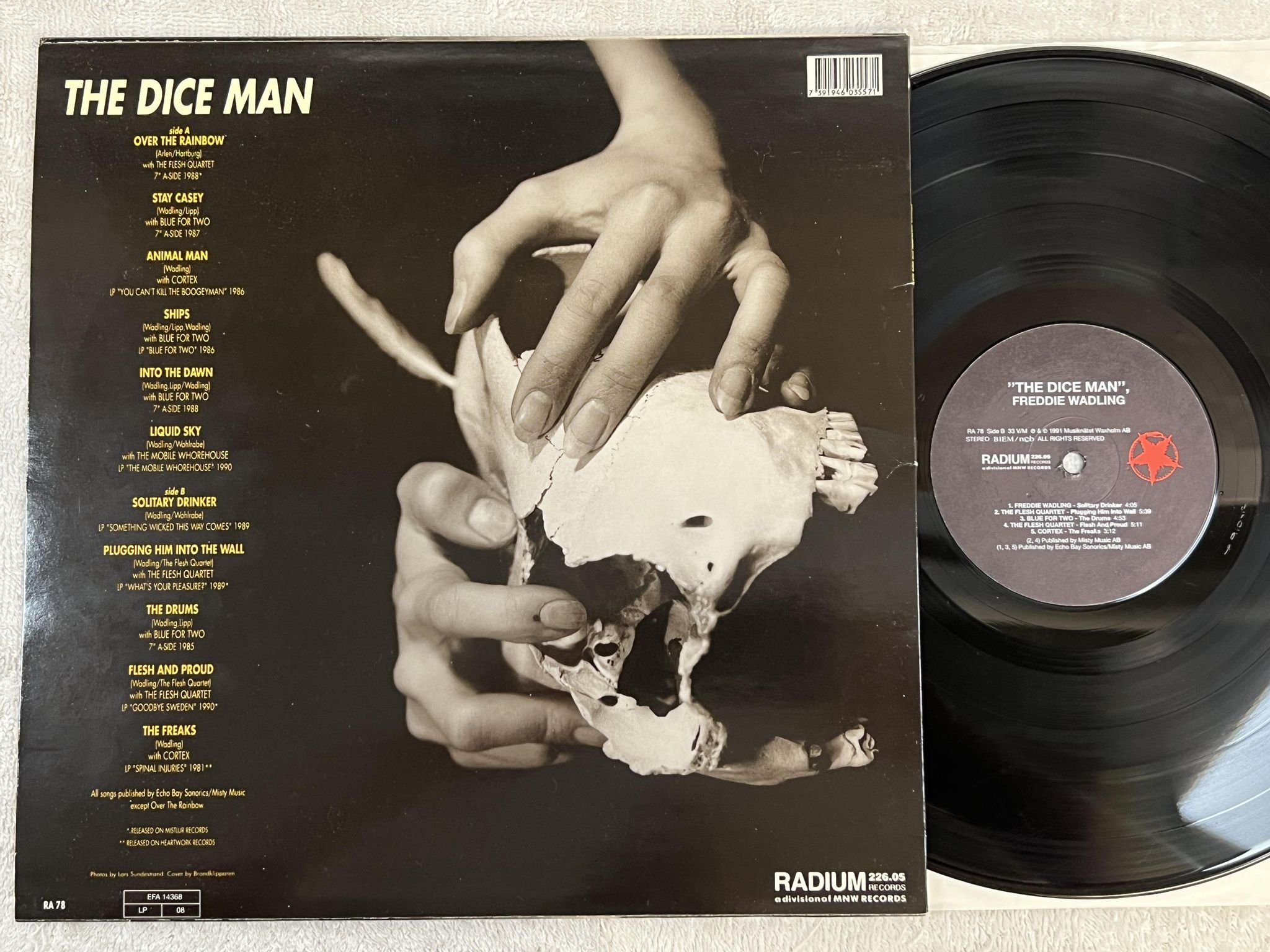 Omslagsbild för skivan FREDDIE WADLING the dice man LP -91 RADIUM 226.05. RA 78