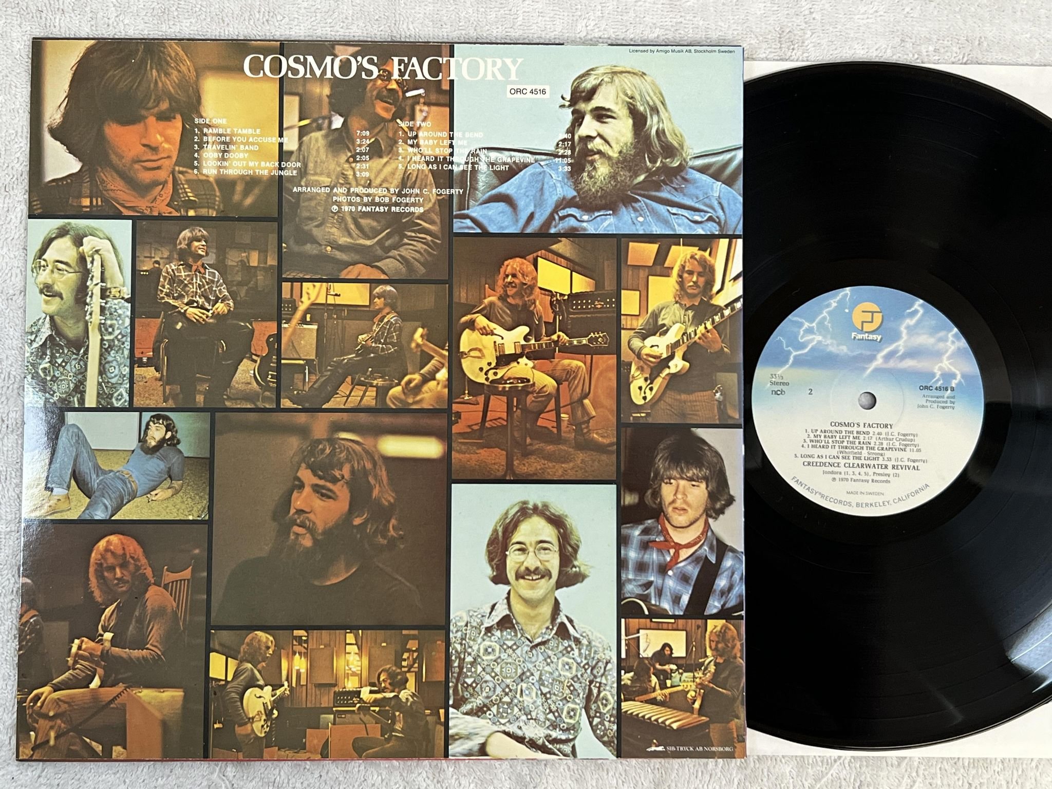 Omslagsbild för skivan CREEDENCE CLEARWATER REVIVAL cosmo's factory LP re ncb FANTASY ORC 4516