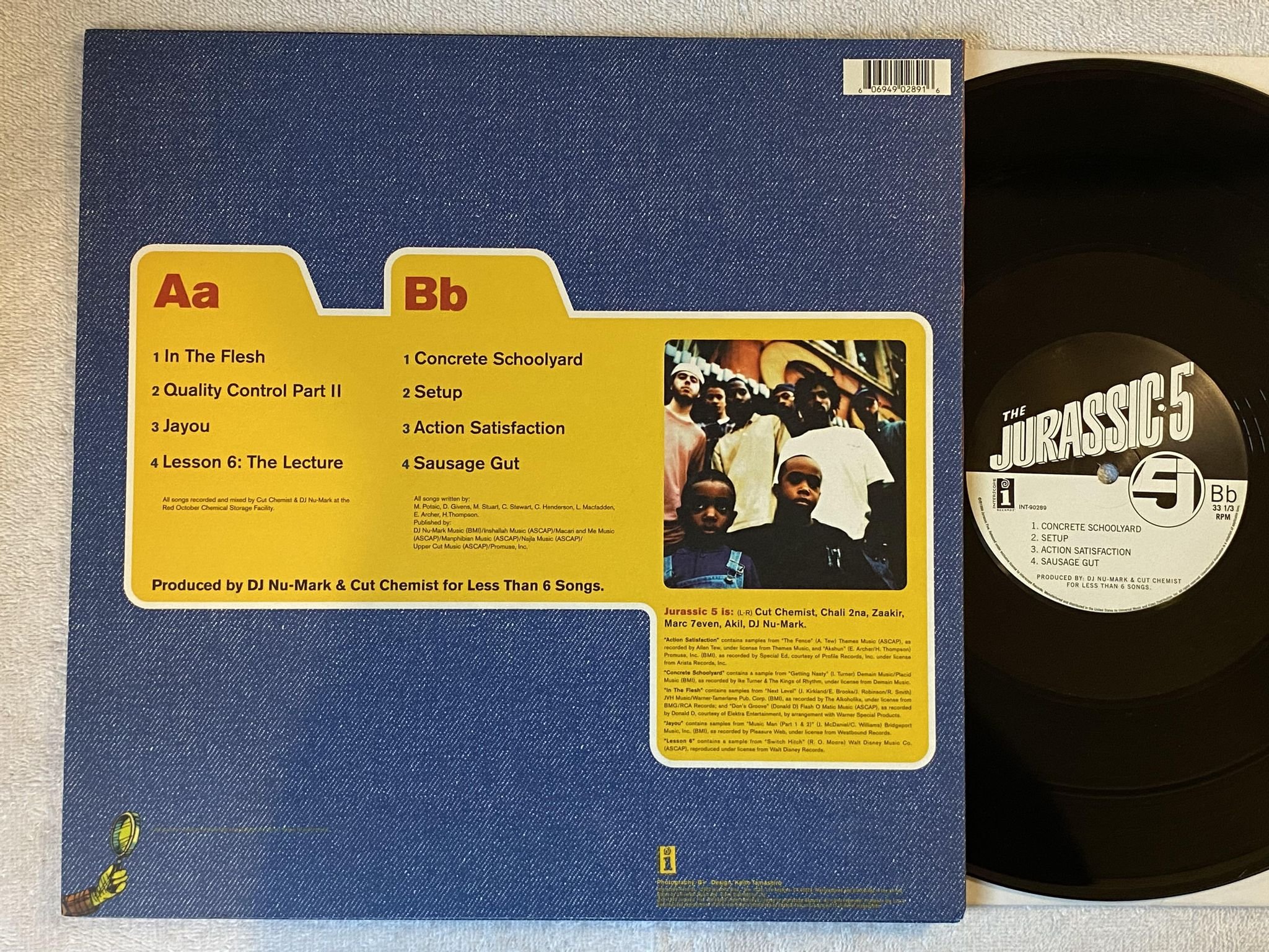 Omslagsbild för skivan JURASSIC 5 Jurassic 5 EP 12"ep -99 US interscope INT 90289 *** CLASSIC ***