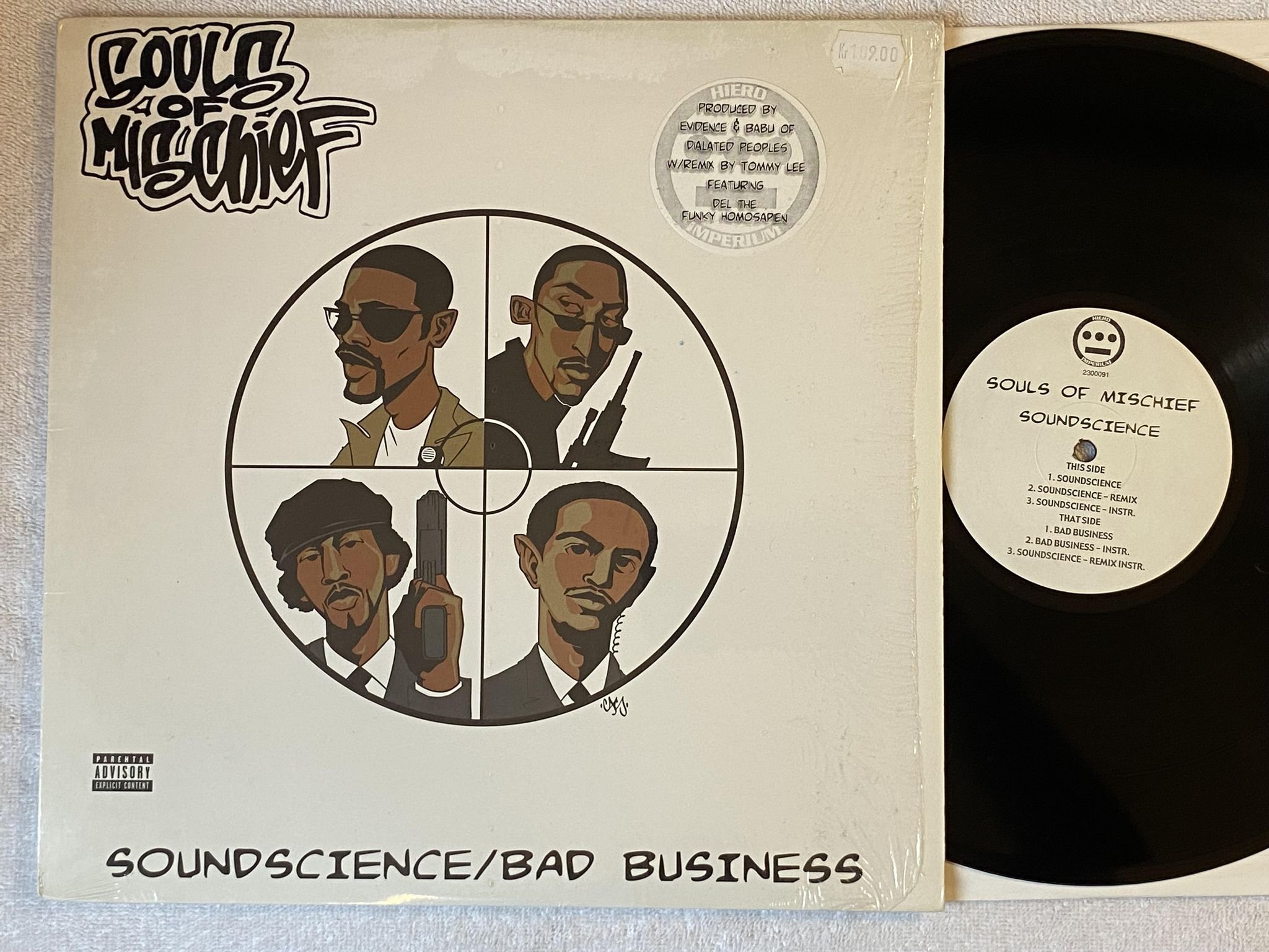 Omslagsbild för skivan SOULS OF MISCHIEF soundscience 12" 2001 US HIERO IMPERIUM 2300091