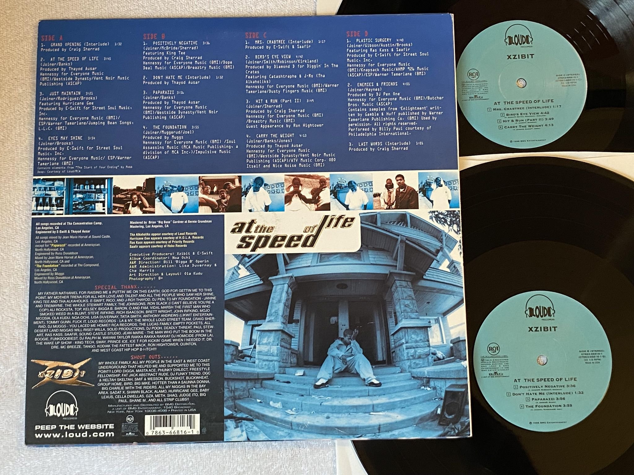 Omslagsbild för skivan XZIBIT At The Speed Of Life 2xLP -96 US LOUD RECORDS 07863-66816-1