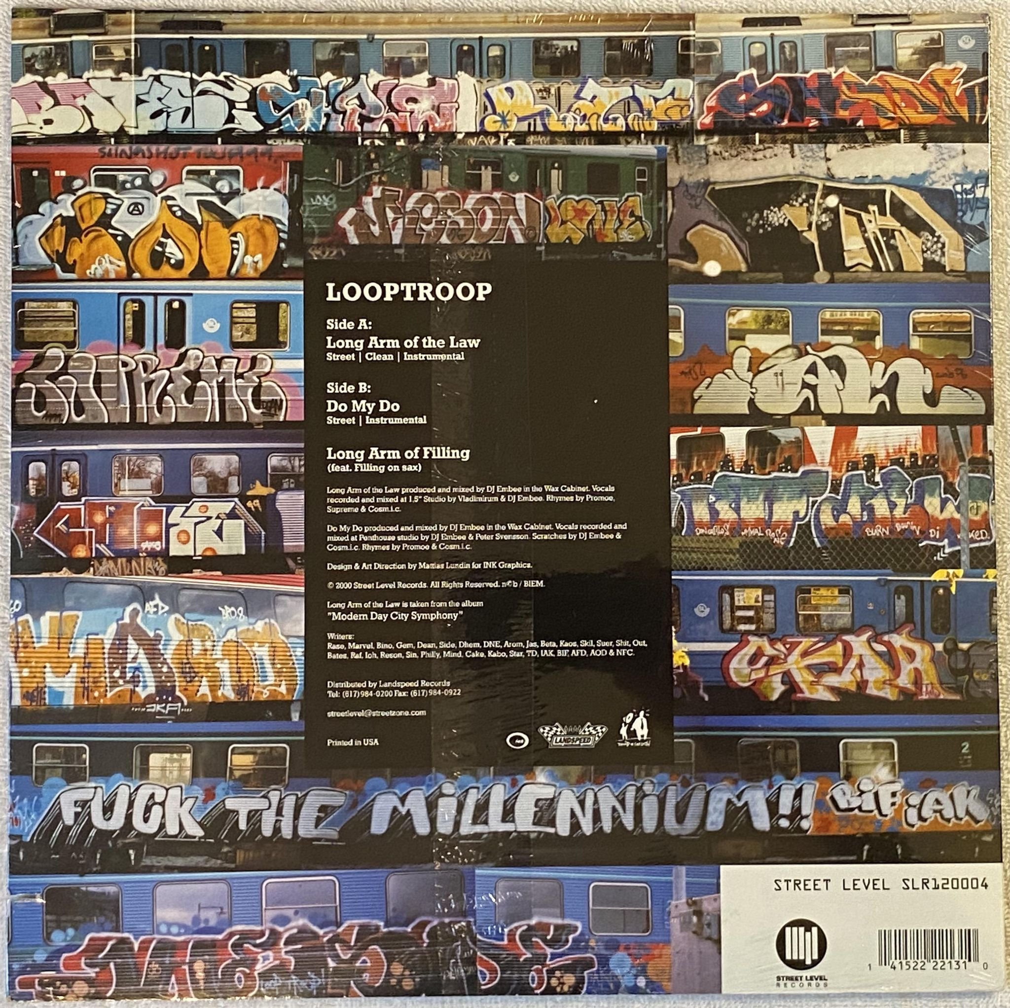 Omslagsbild för skivan LOOPTROOP long arm of the law 12"single 2000 US street level SLR120004 SEALED
