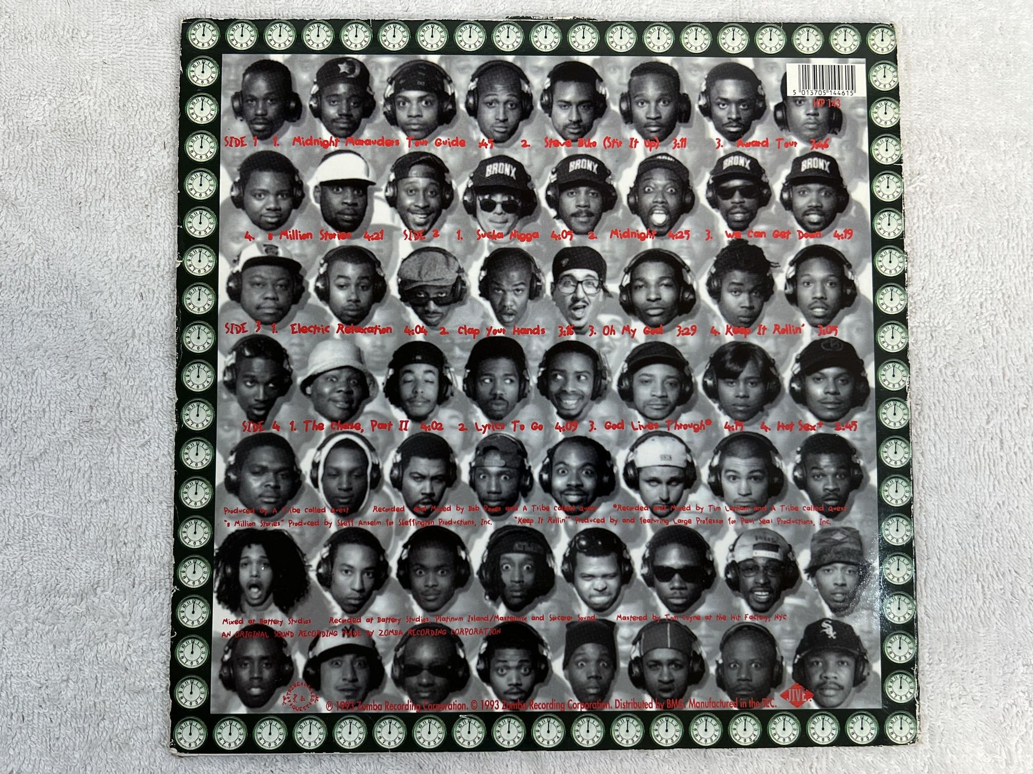 Omslagsbild för skivan A TRIBE CALLED QUEST midnight marauders 2xLP -93 JIVE HIP 143 *** rare ***