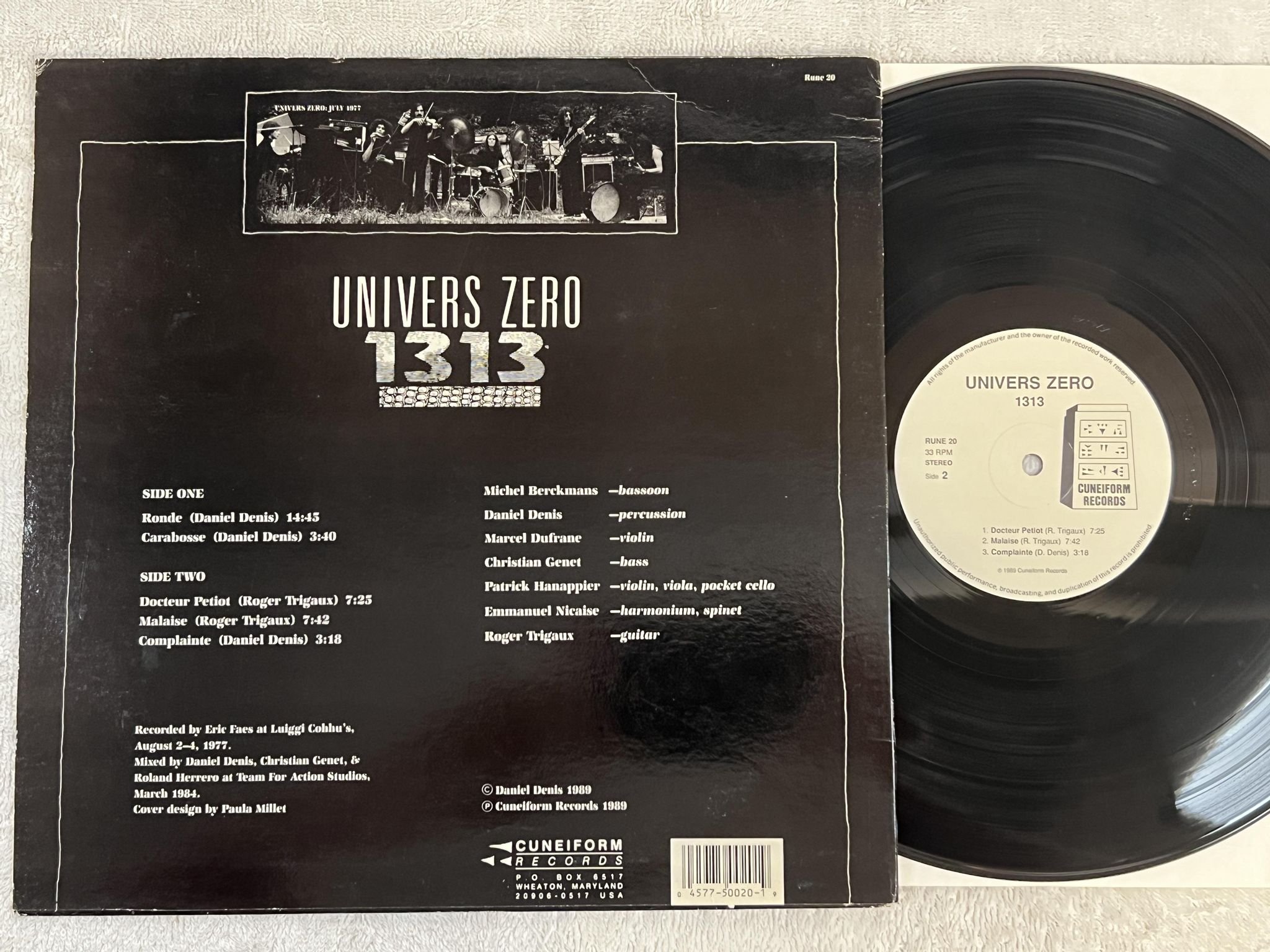 Omslagsbild för skivan UNIVERS ZERO 1313 LP -89 US CUNEIFORM RUNE 20