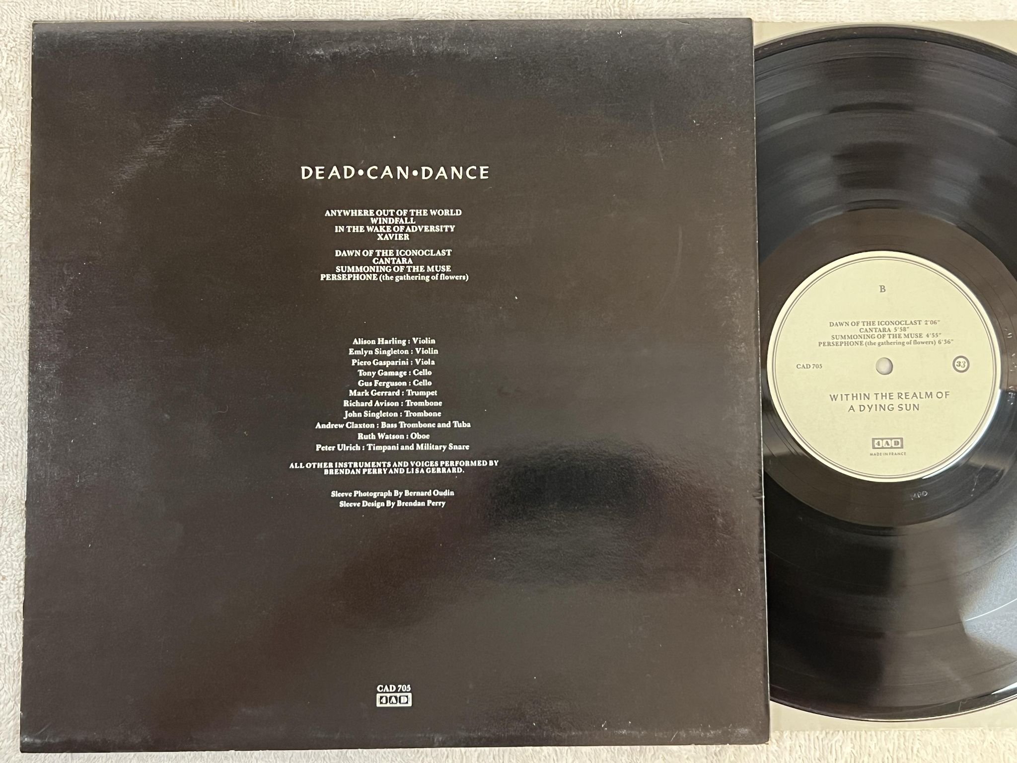 Omslagsbild för skivan DEAD CAN DANCE Within The Realm Of A Dying Sun LP -87 UK 4AD CAD 705