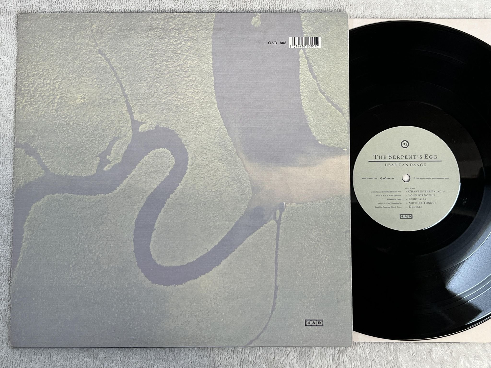 Omslagsbild för skivan DEAD CAN DANCE The Serpent's Egg LP -88 UK 4AD CAD 808