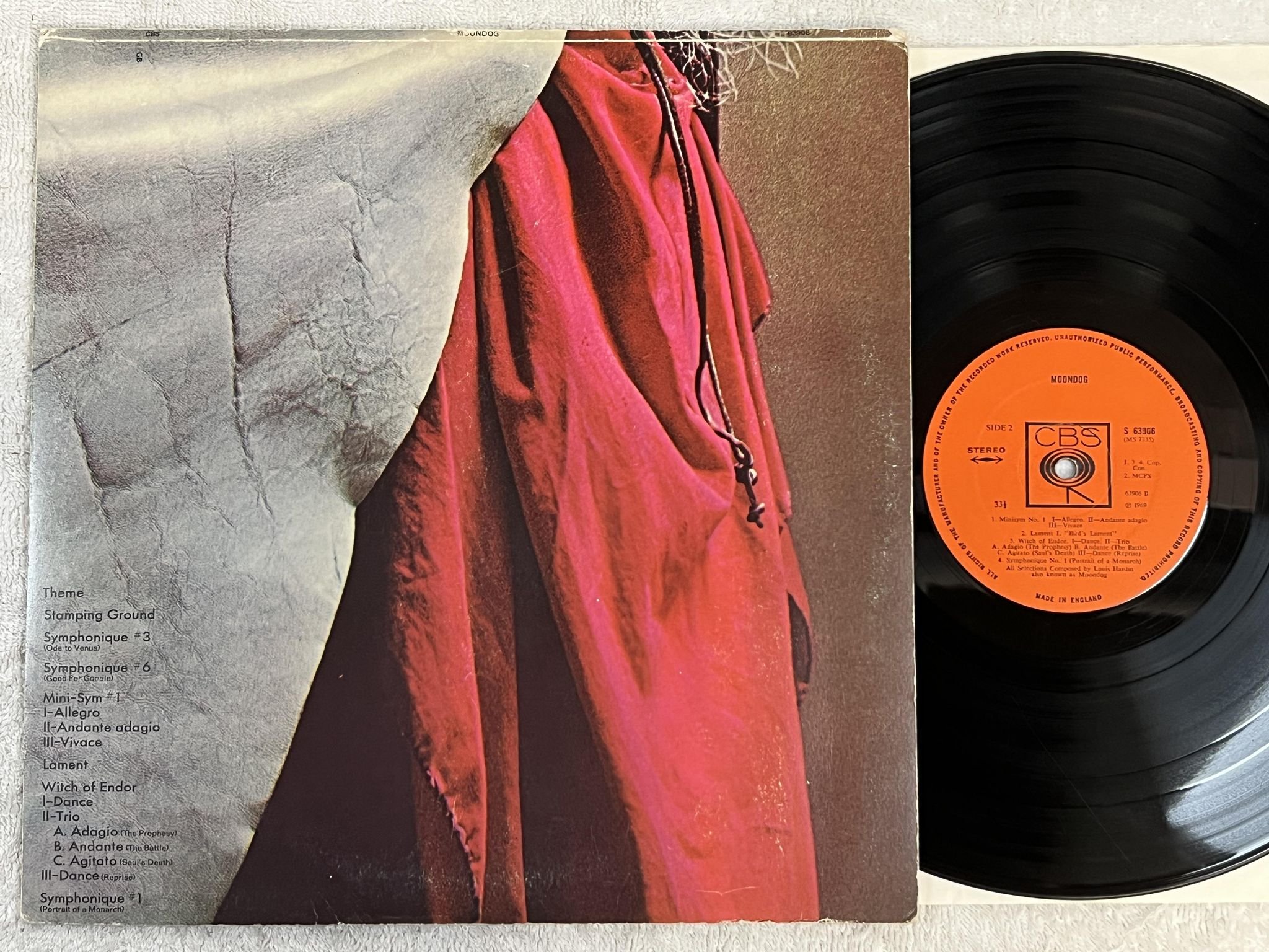 Omslagsbild för skivan MOONDOG s/t LP -69 UK CBS S 63906
