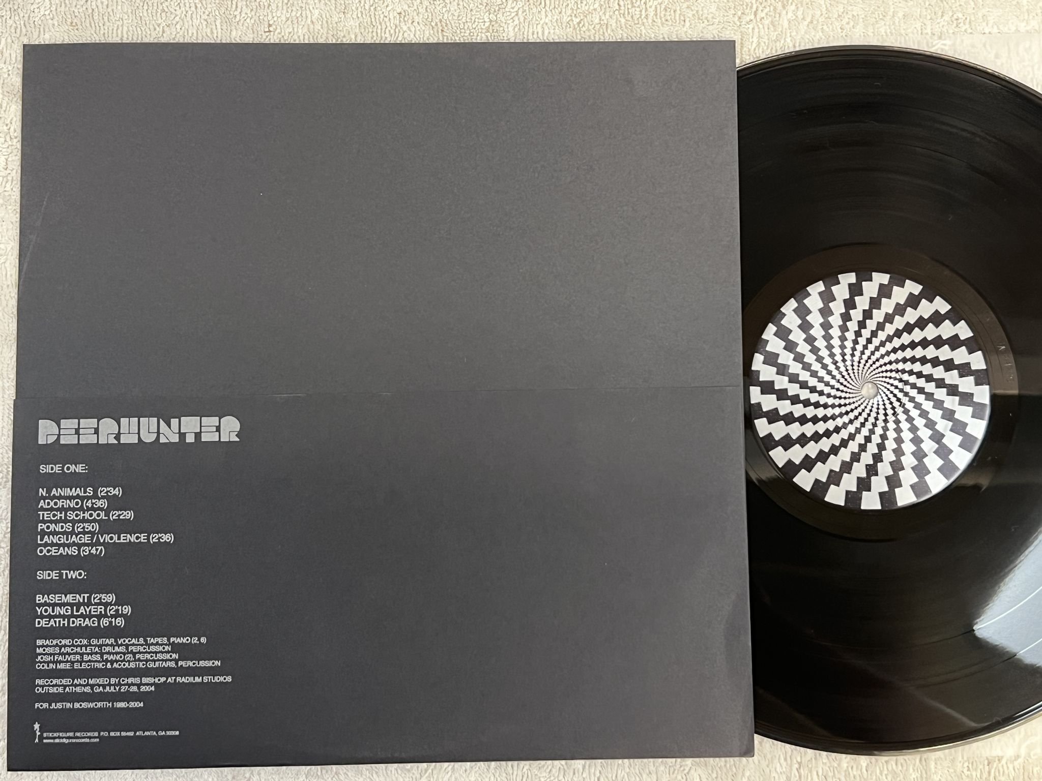 Omslagsbild för skivan DEERHUNTER s/t LP 2005 US STICKFIGURE stick018 *** Rare Noise / punk ***