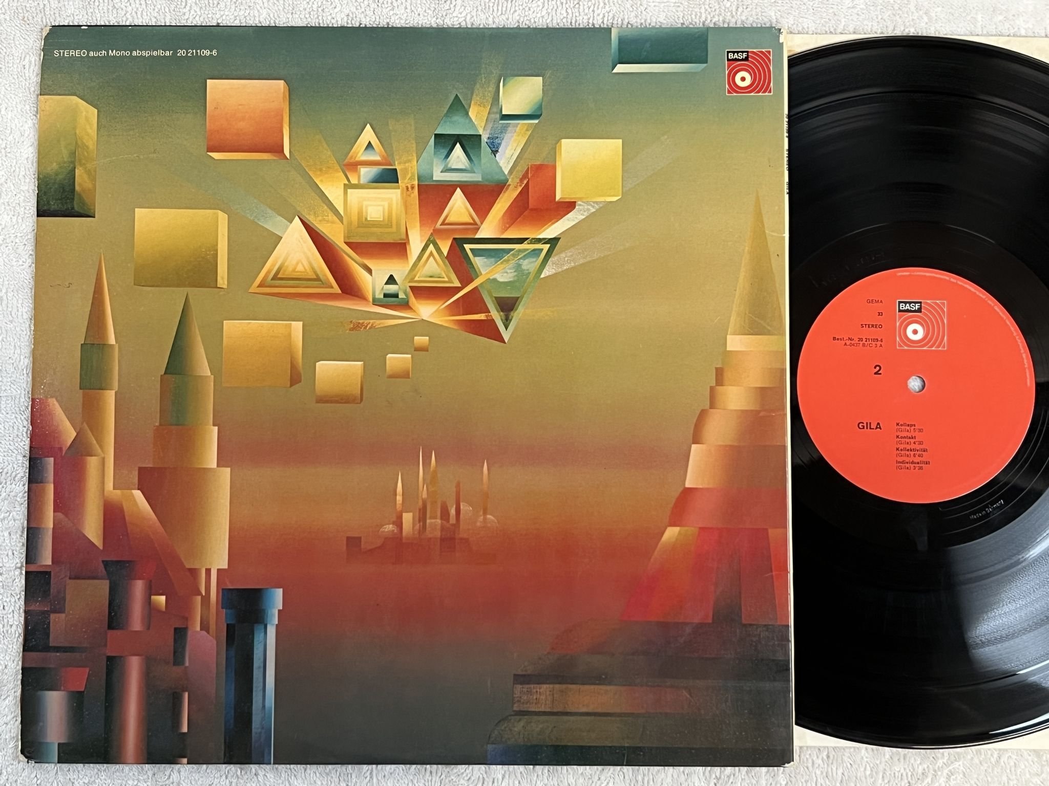 Omslagsbild för skivan GILA s/t LP -71 Ger BASF 20 21109-6 *** RARE KRAUTROCK ***