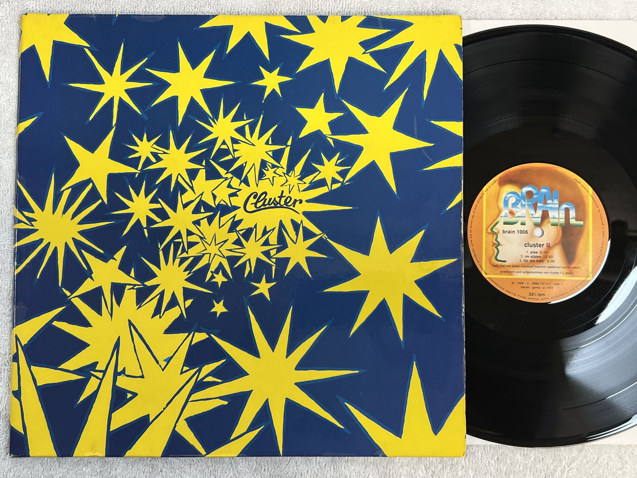 Omslagsbild för skivan CLUSTER Cluster II LP re Ger BRAIN 1006 **** AMBIENT / ELECTRONIC ****