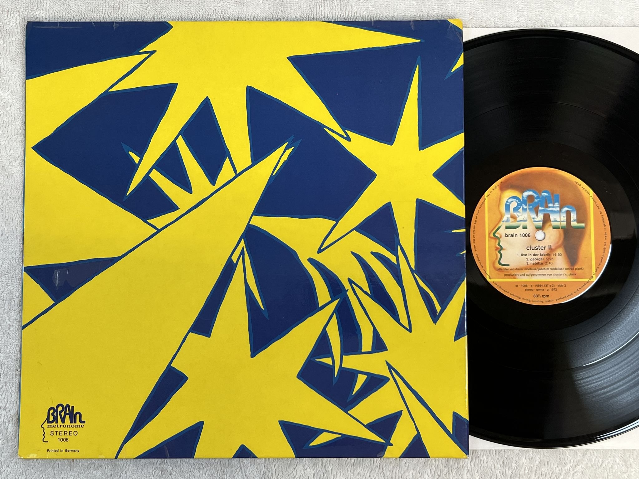 Omslagsbild för skivan CLUSTER Cluster II LP re Ger BRAIN 1006 **** AMBIENT / ELECTRONIC ****