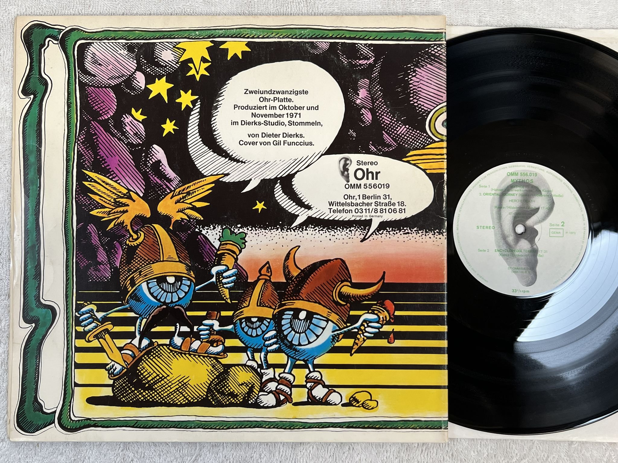 Omslagsbild för skivan MYTHOS s/t LP -72 Ger Ohr OMM 556.019 *** SPACE ROCK ***