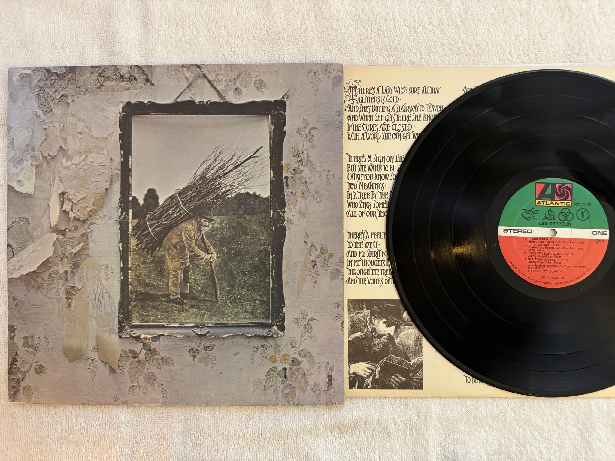 Omslagsbild för skivan LED ZEPPELIN s/t LP US ATLANTIC SD 7208 *** Stairway to heaven ***