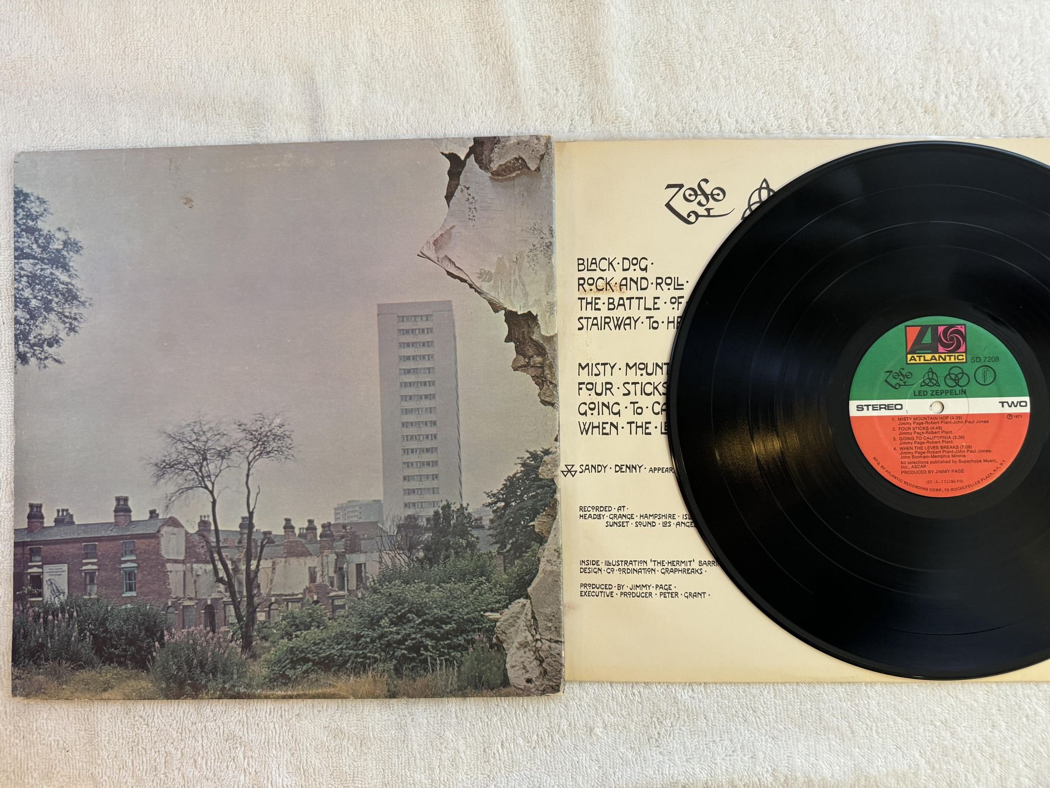 Omslagsbild för skivan LED ZEPPELIN s/t LP US ATLANTIC SD 7208 *** Stairway to heaven ***