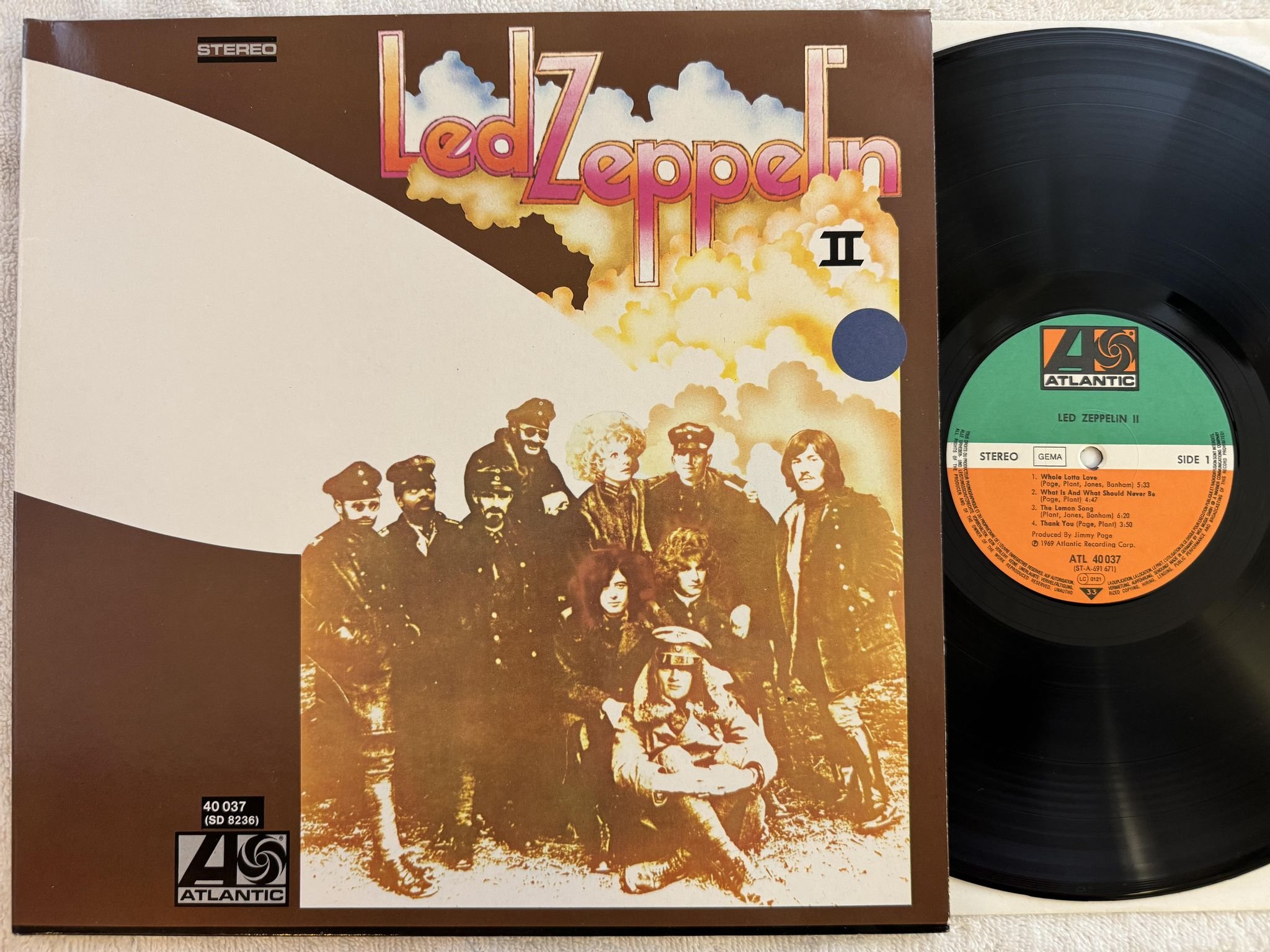 Omslagsbild för skivan LED ZEPPELIN II LP Ger ATLANTIC ATL 40037