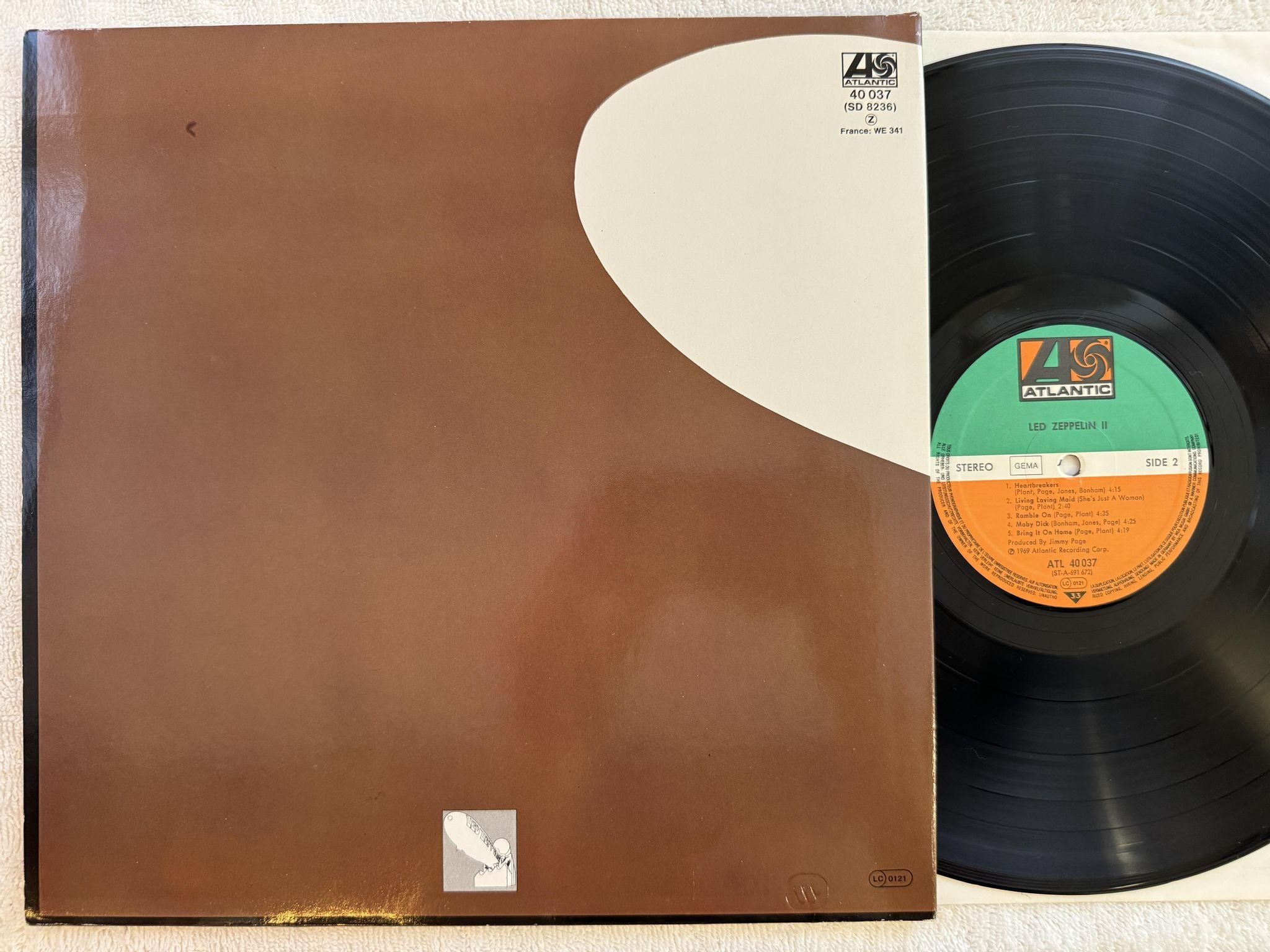 Omslagsbild för skivan LED ZEPPELIN II LP Ger ATLANTIC ATL 40037