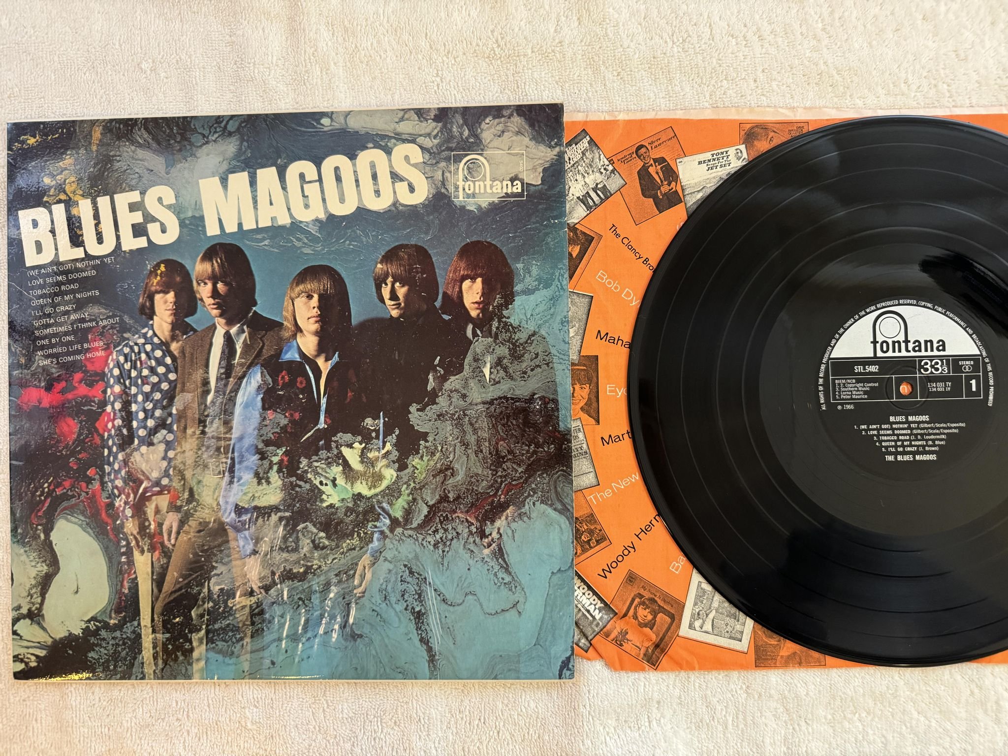 Omslagsbild för skivan THE BLUES MAGOOS s/t LP -66 UK FONTANA STL 5402