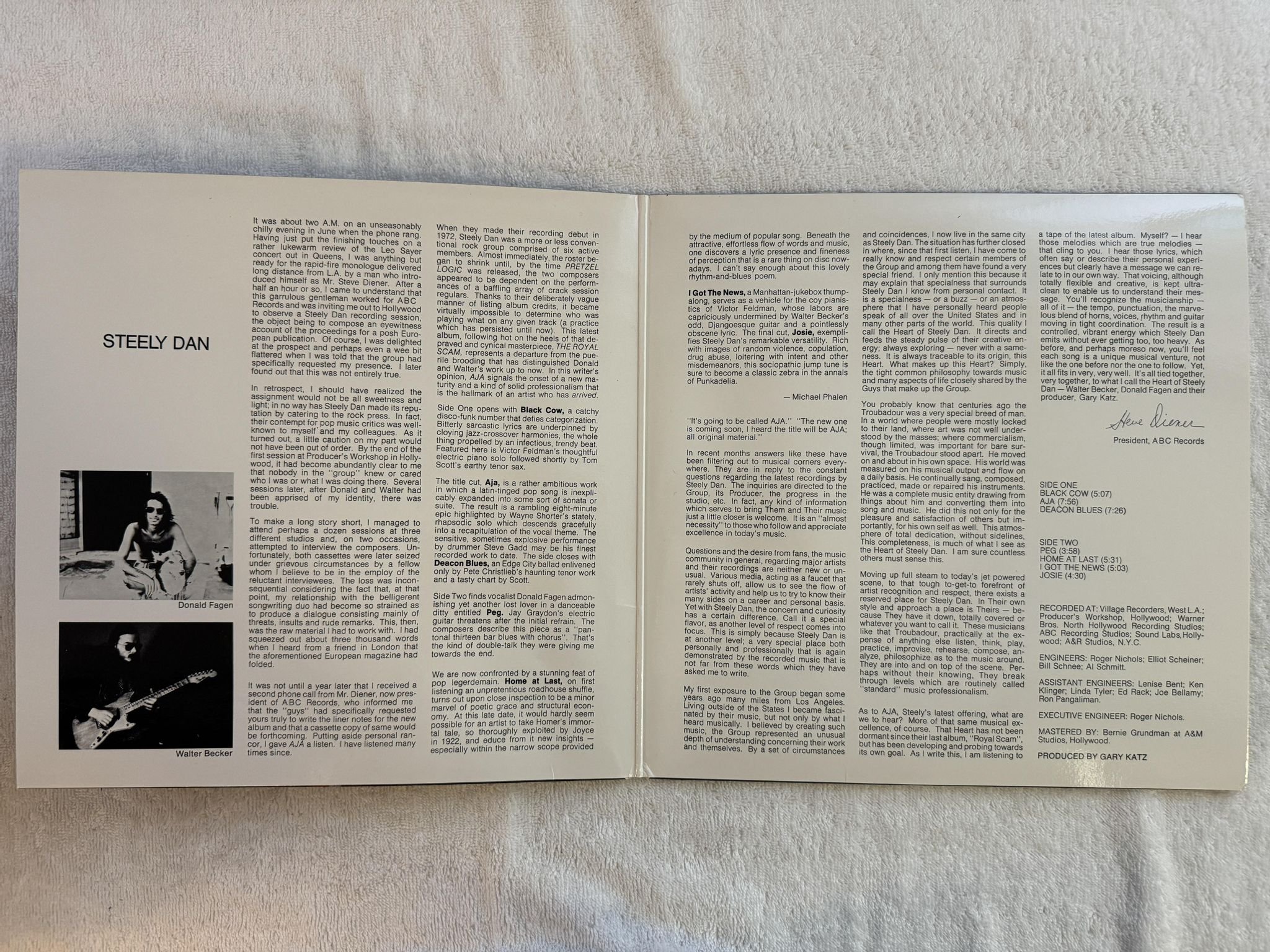 Omslagsbild för skivan STEELY DAN aja LP -77 US ABC AB 1006 *** Classic ***