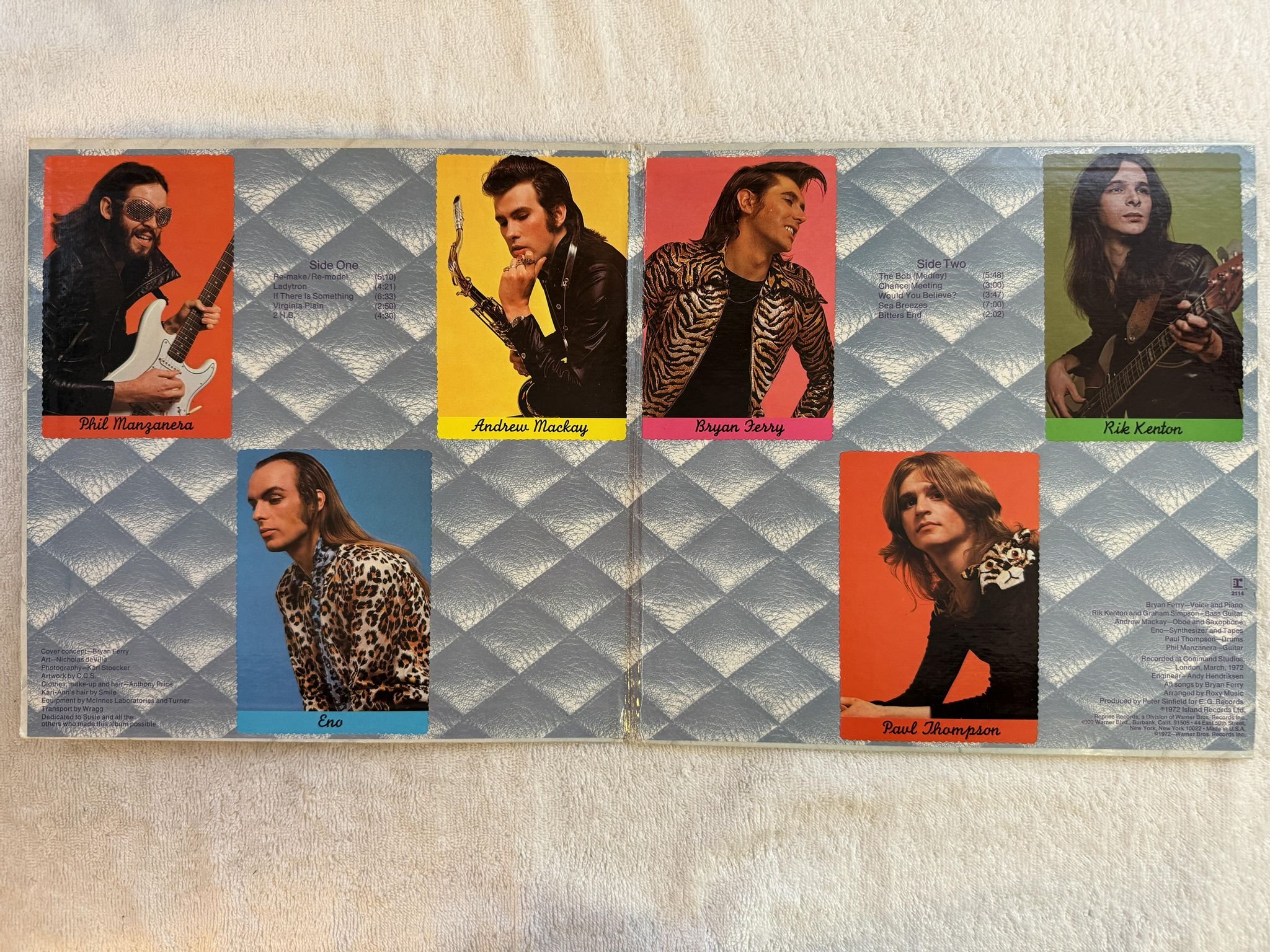 Omslagsbild för skivan ROXY MUSIC s/t LP -72 US REPRISE MS 2114