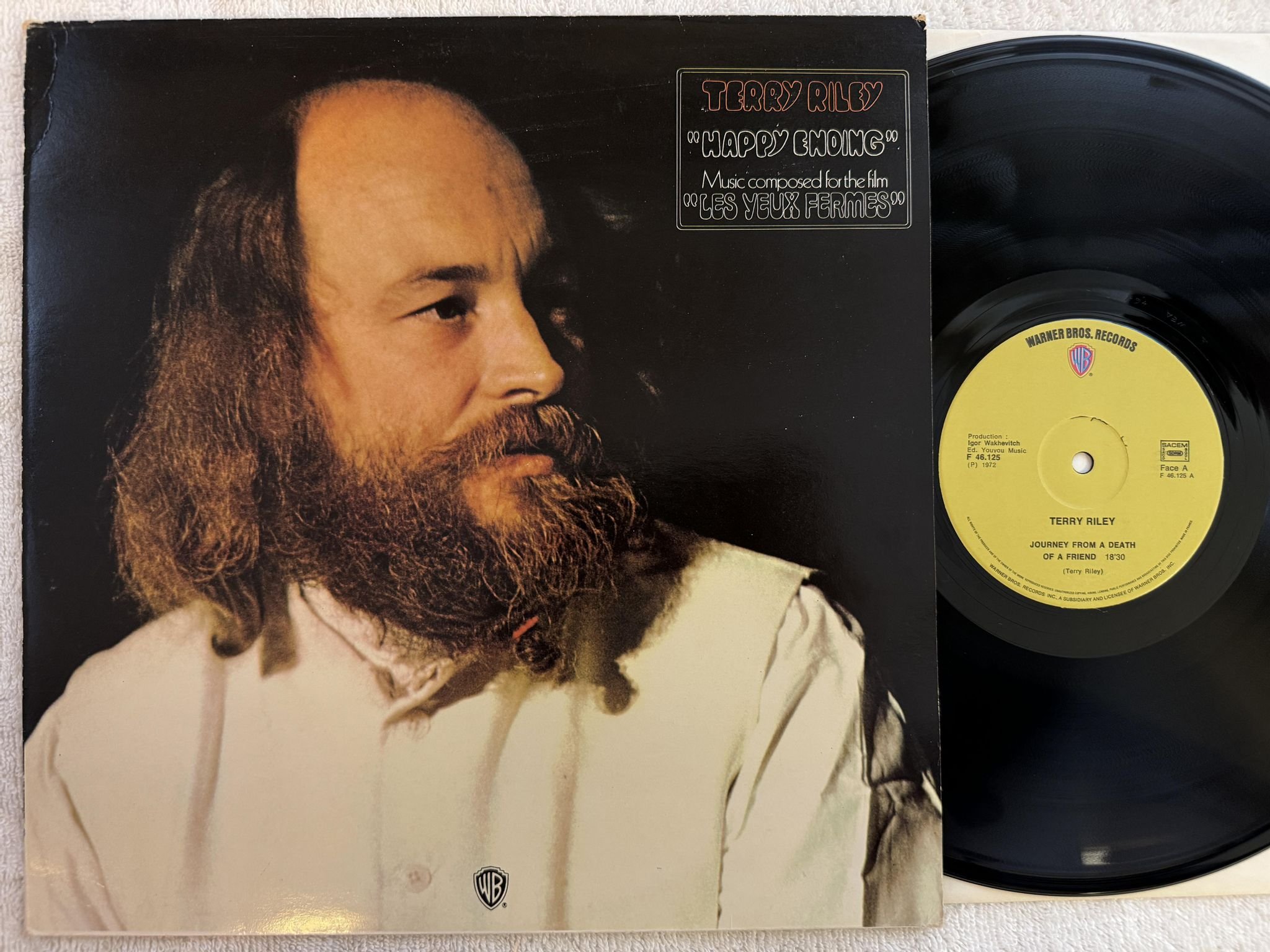 Omslagsbild för skivan TERRY RILEY happy ending LP Fra F 46.125