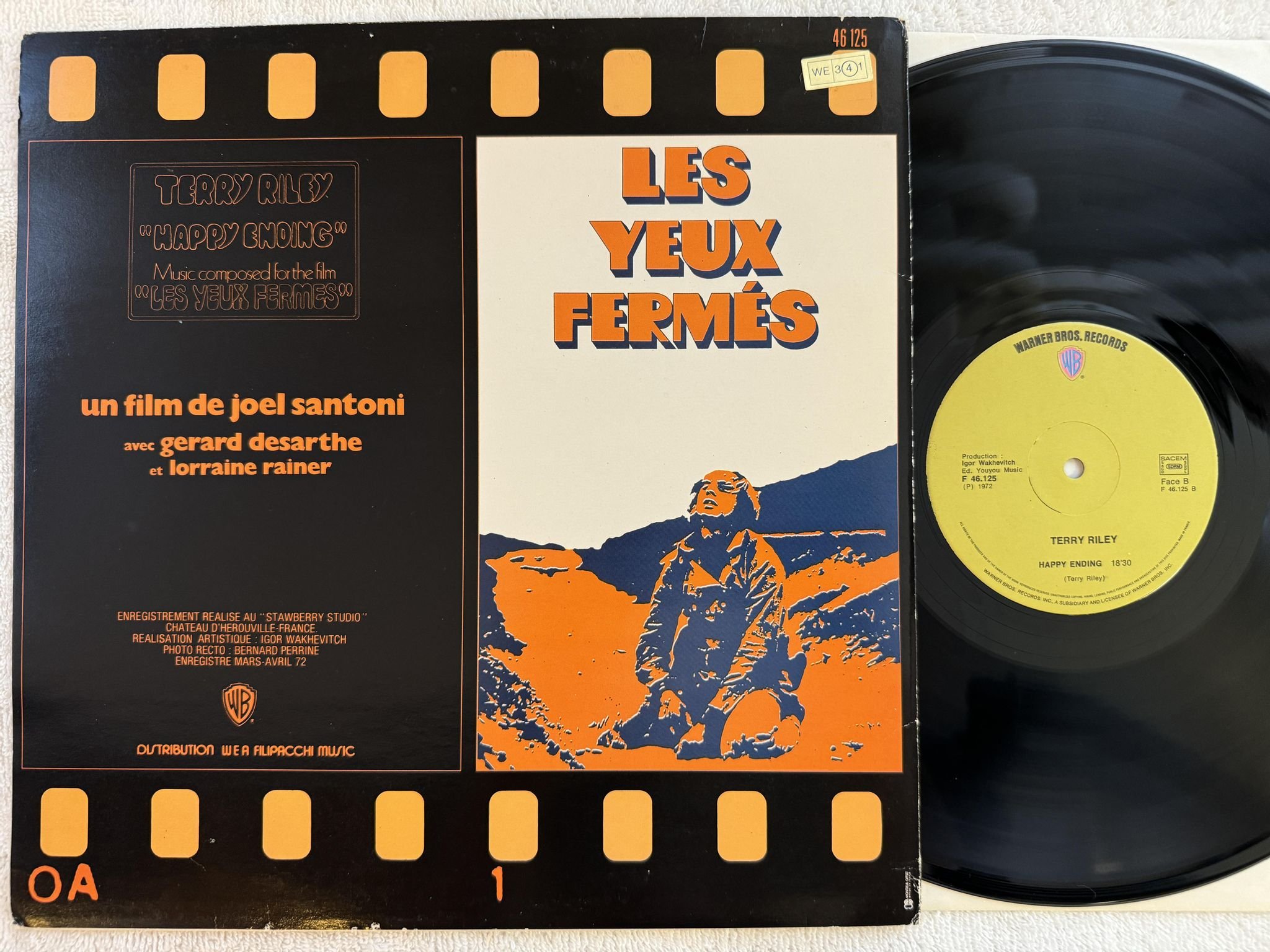 Omslagsbild för skivan TERRY RILEY happy ending LP Fra F 46.125