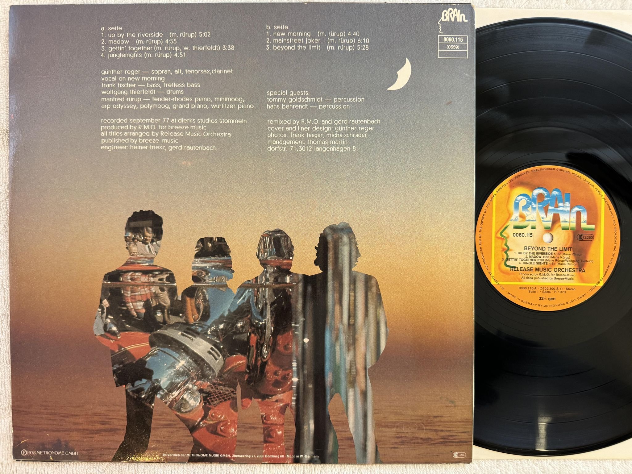 Omslagsbild för skivan RELEASE MUSIC ORCHESTRA Beyond The Limit LP -78 Ger BRAIN 0060 115 * jazz rock *