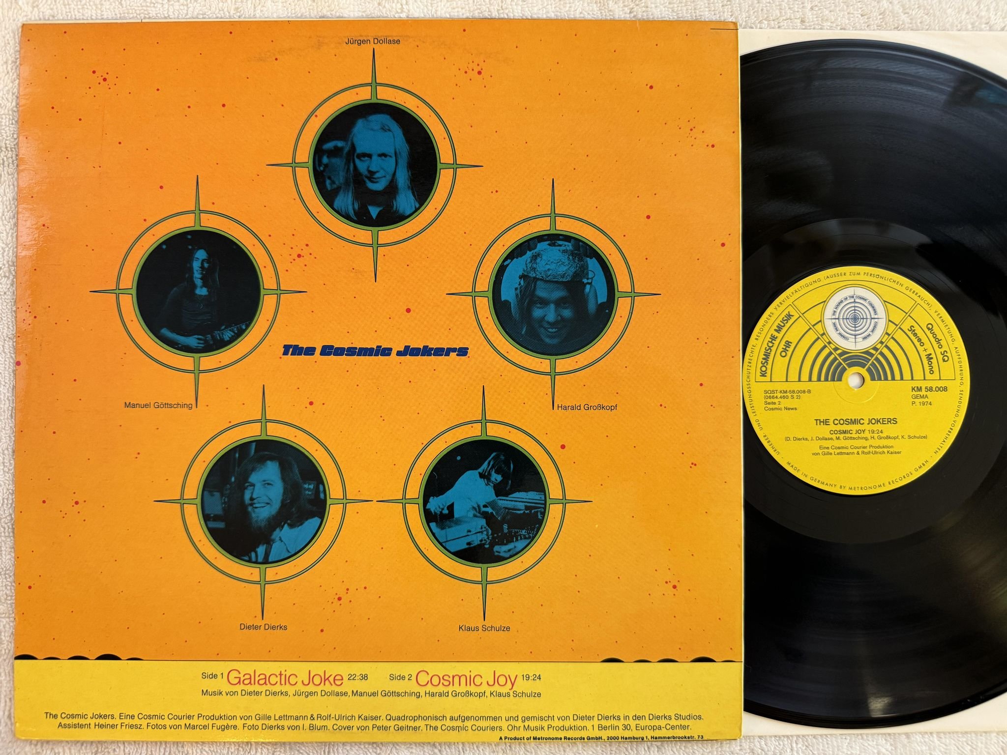 Omslagsbild för skivan THE COSMIC JOKERS s/t LP re Ger KOSMISCHE MUSIK KM 58.008 *** KRAUT ***