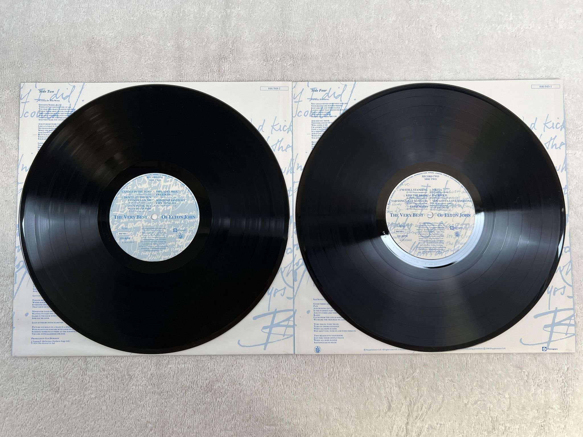 Omslagsbild för skivan ELTON JOHN the very best of 2xLP -90 PHONOGRAM 846 949-1