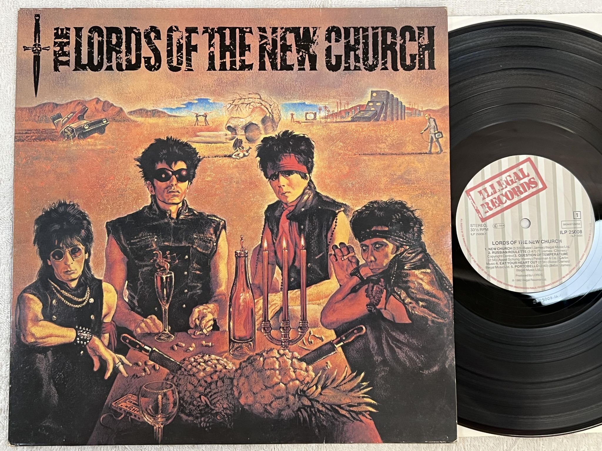 Omslagsbild för skivan LORDS OF THE NEW CHURCH s/t LP -82 Hol ILLEGAL RECORDS ILP 25008