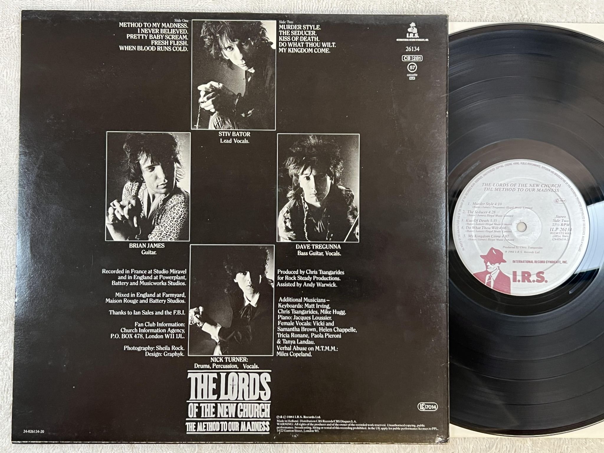 Omslagsbild för skivan LORDS OF THE NEW CHURCH The Method To Our Madness LP -84 Hol ILLEGAL ILP 26134