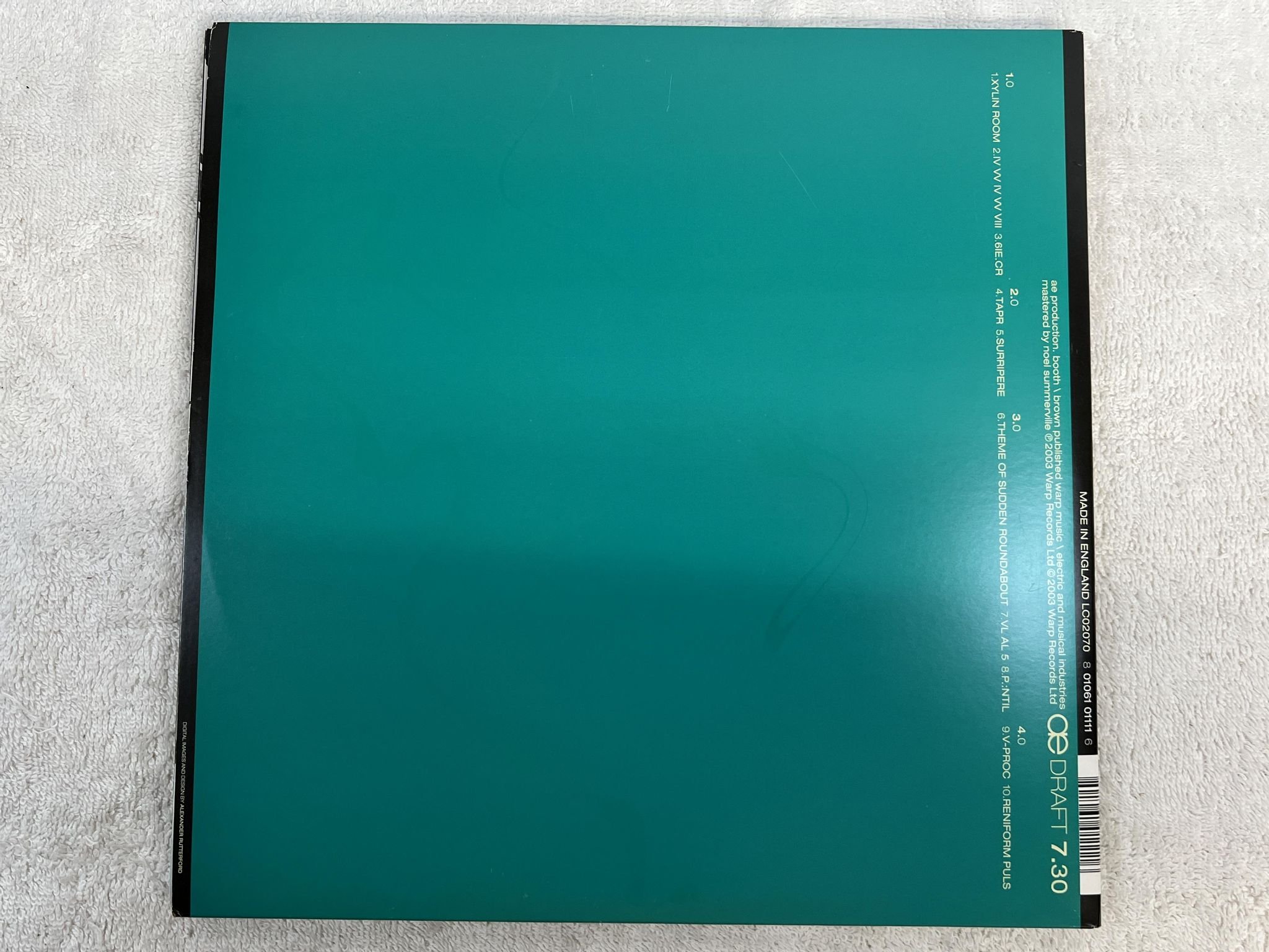 Omslagsbild för skivan AUTECHRE Draft 7.30 2xLP 2003 UK WARPLP111 **** IDM ELECTRONIC ****