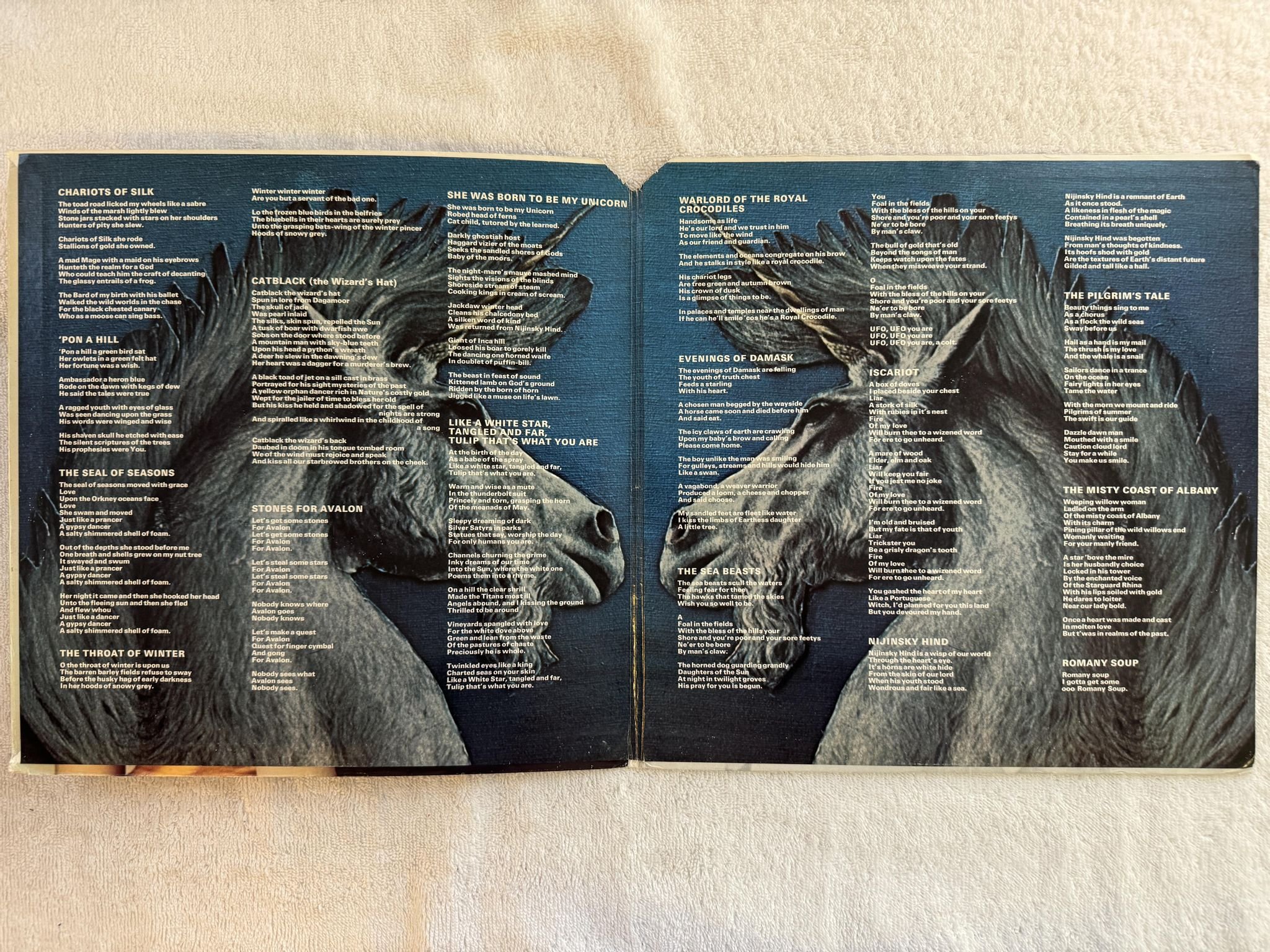 Omslagsbild för skivan TYRANNOSAURUS REX unicorn LP -72 US BLUE THUMB BTS 7