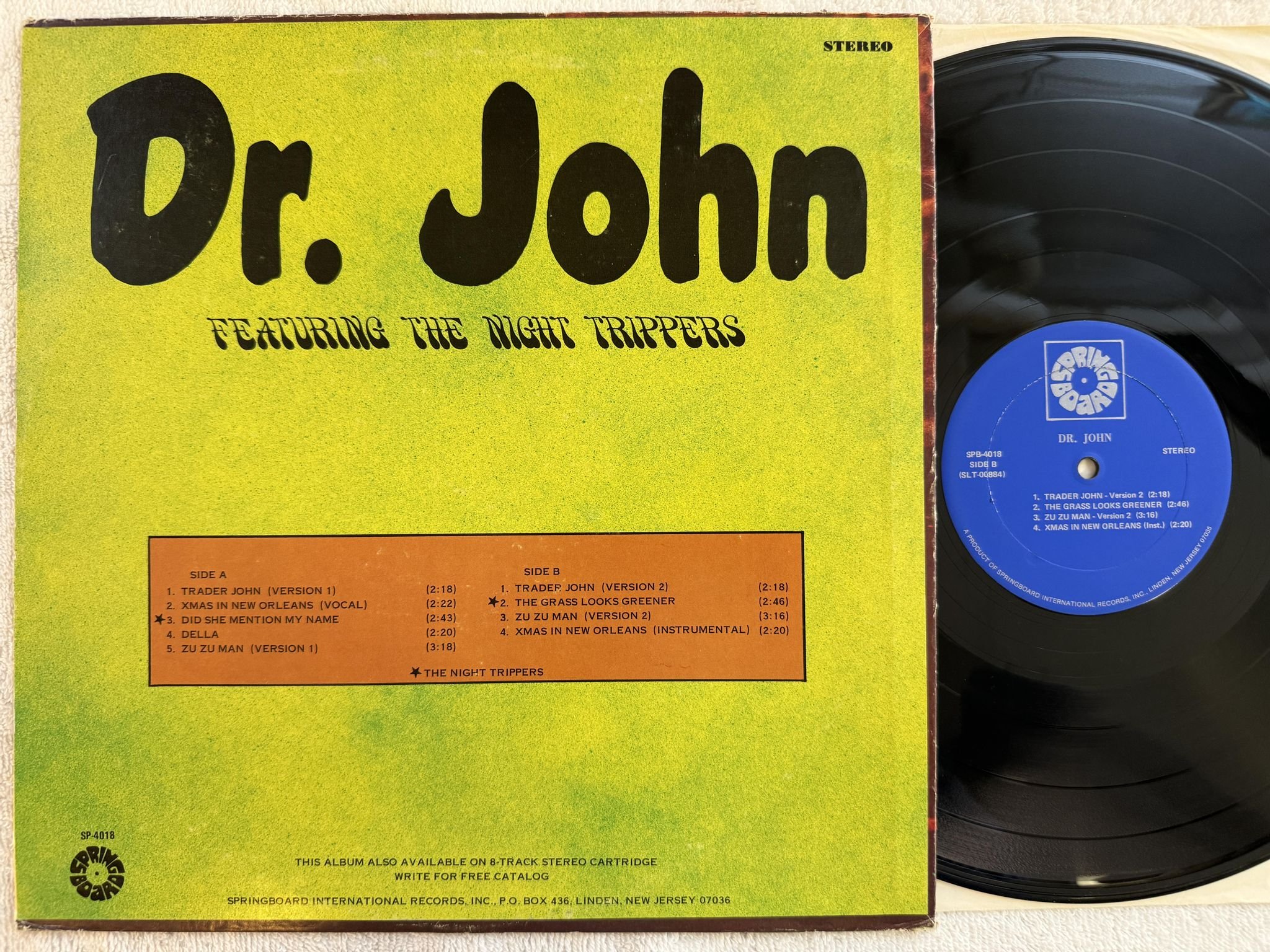 Omslagsbild för skivan DR JOHN s/t LP US SPRINGBOARD SPB-4018