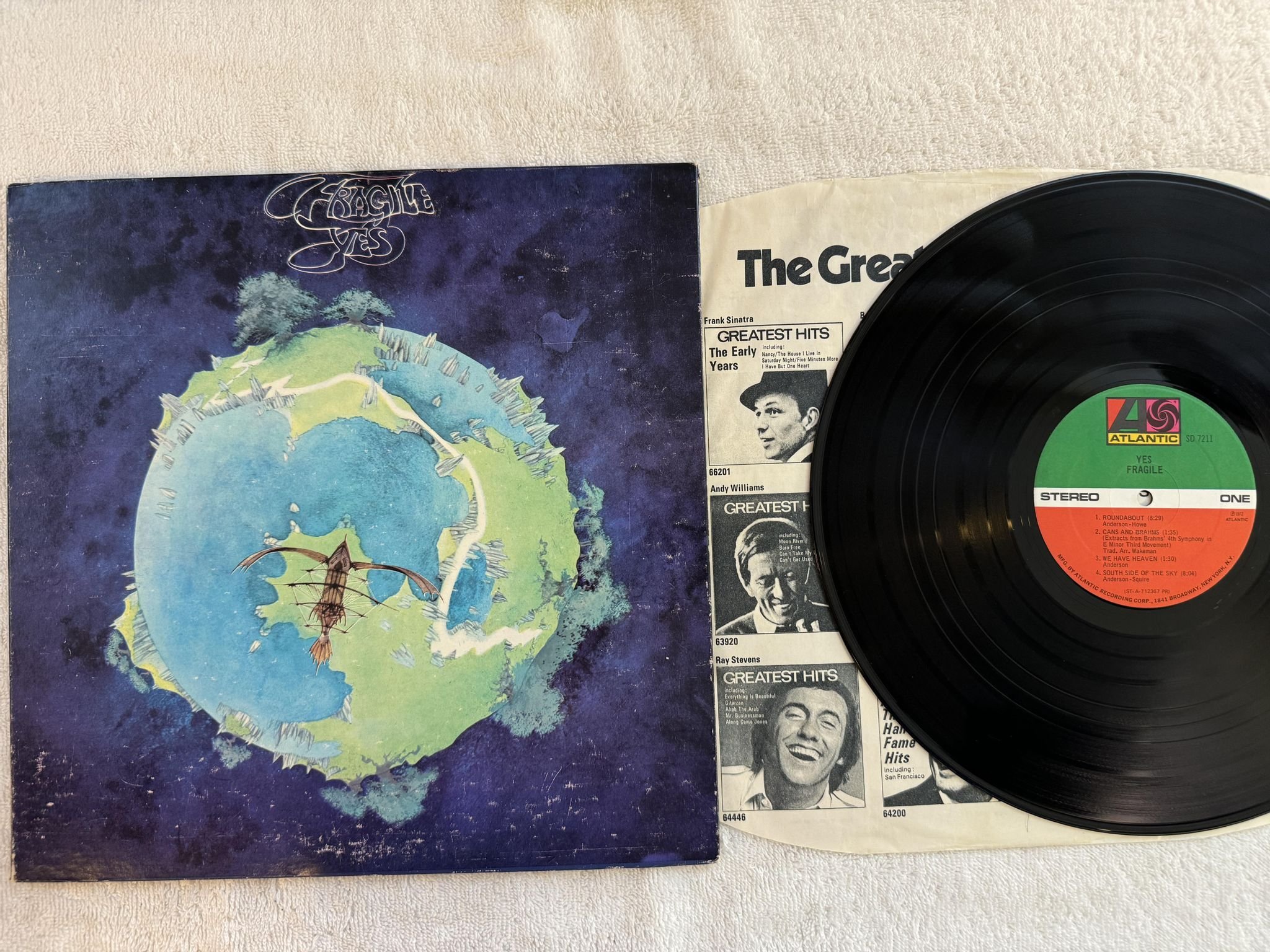 Omslagsbild för skivan YES Fragile LP -71 US ATLANTIC SD 7211