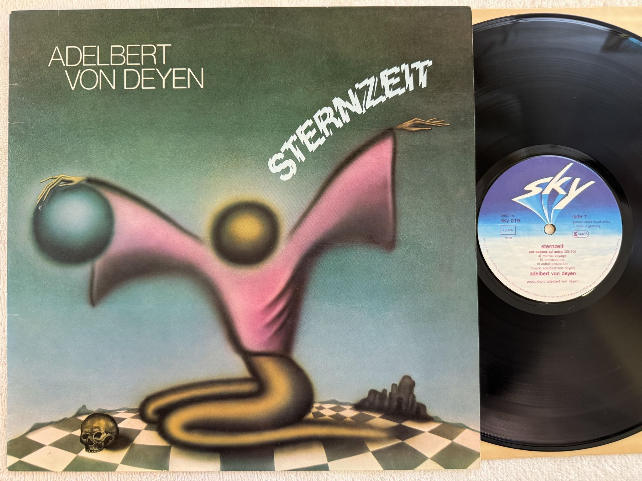 Omslagsbild för skivan ADELBERT VON DEYEN Sternzeit LP -78 Ger SKY RECORDS SKY 019