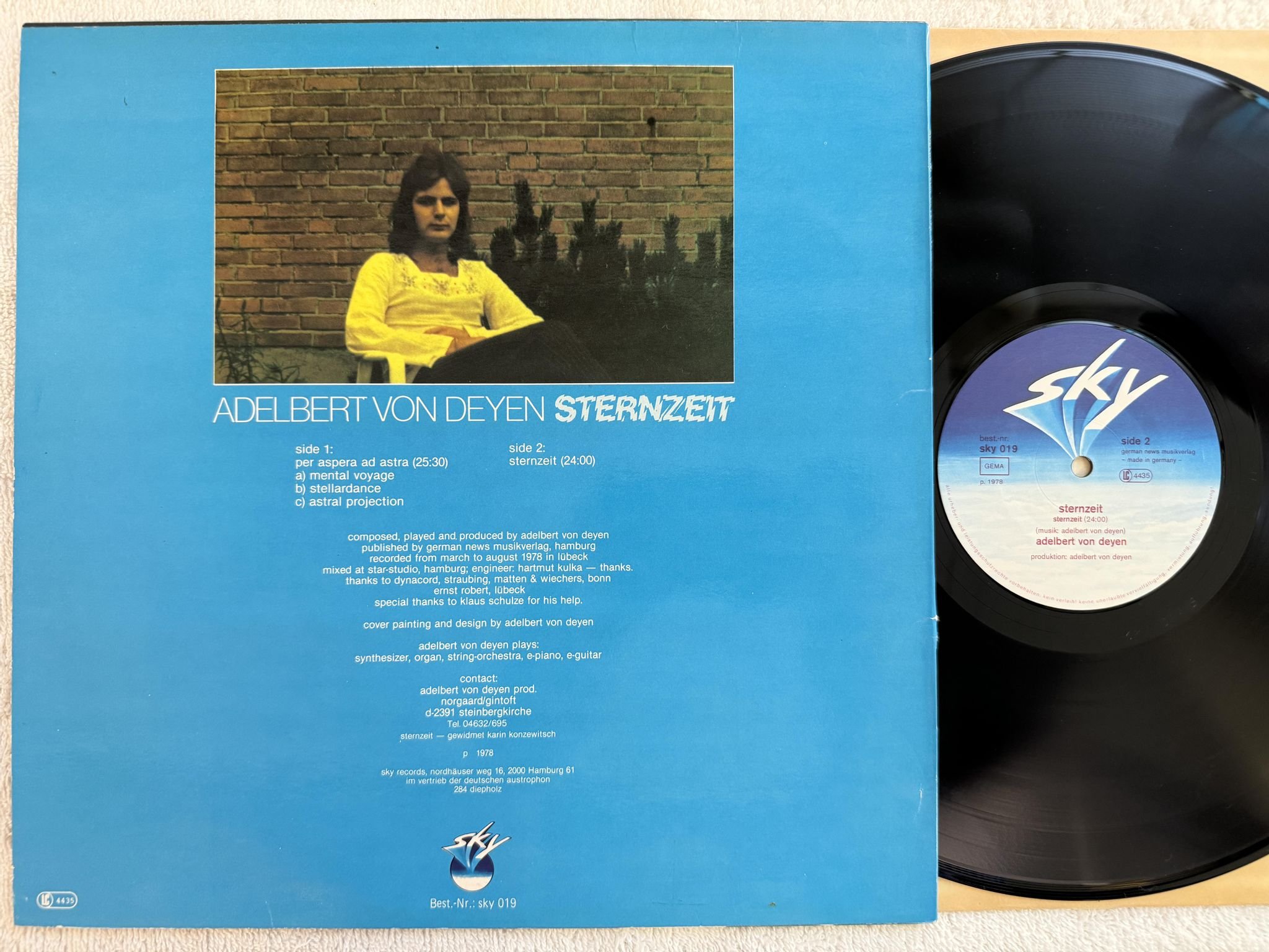 Omslagsbild för skivan ADELBERT VON DEYEN Sternzeit LP -78 Ger SKY RECORDS SKY 019