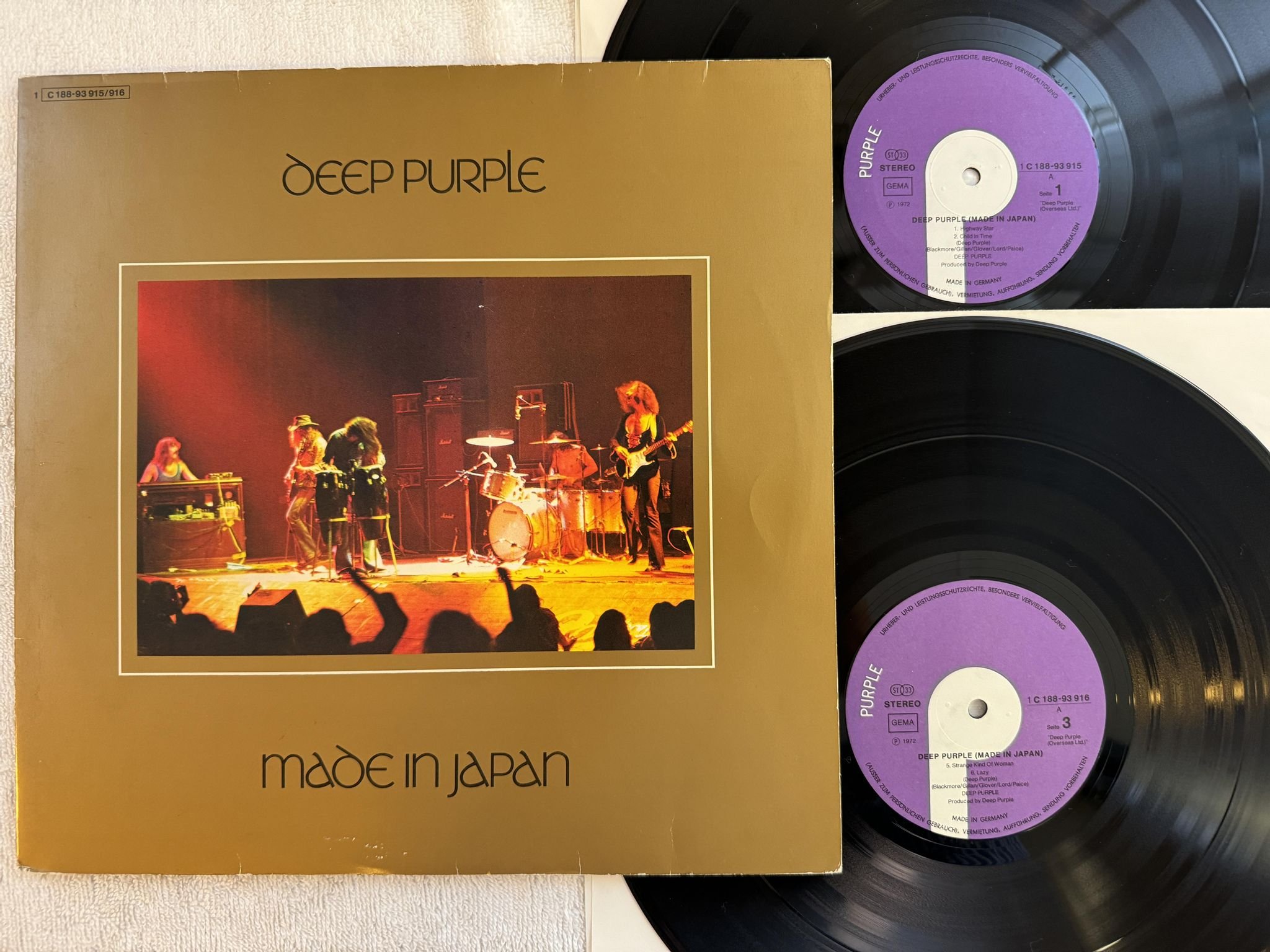 Omslagsbild för skivan DEEP PURPLE made in Japan 2xLP Ger PURPLE 1C 088-93915