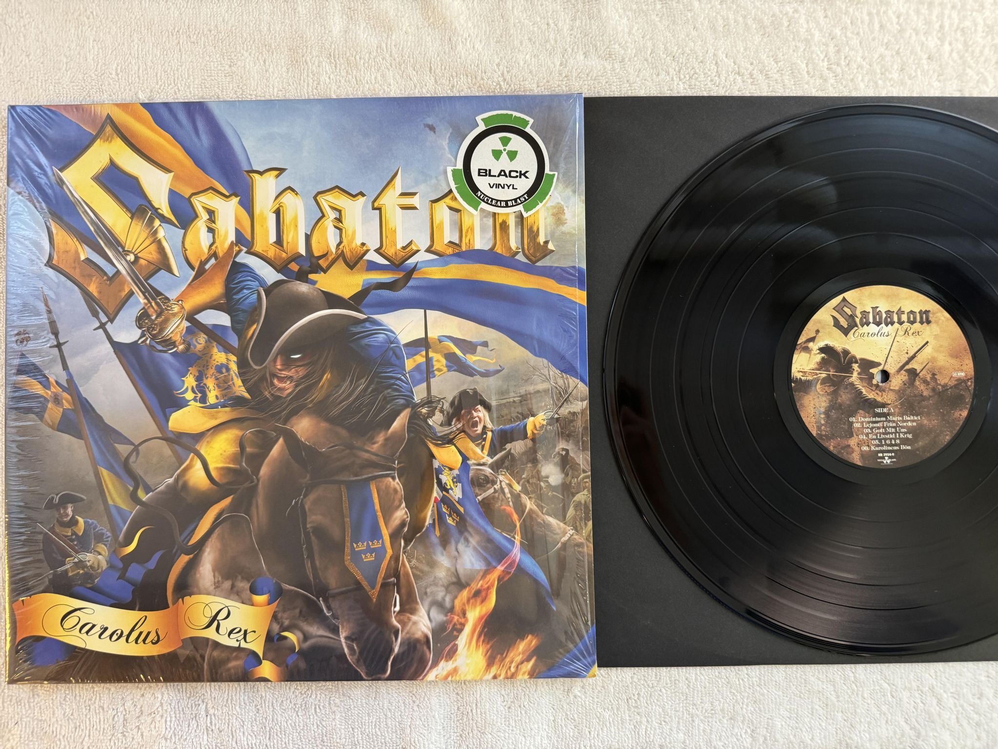 Omslagsbild för skivan SABATON Carolus Rex LP 2015 nuclear blast NB 2954-9 *** SWEDISH VERSION ***