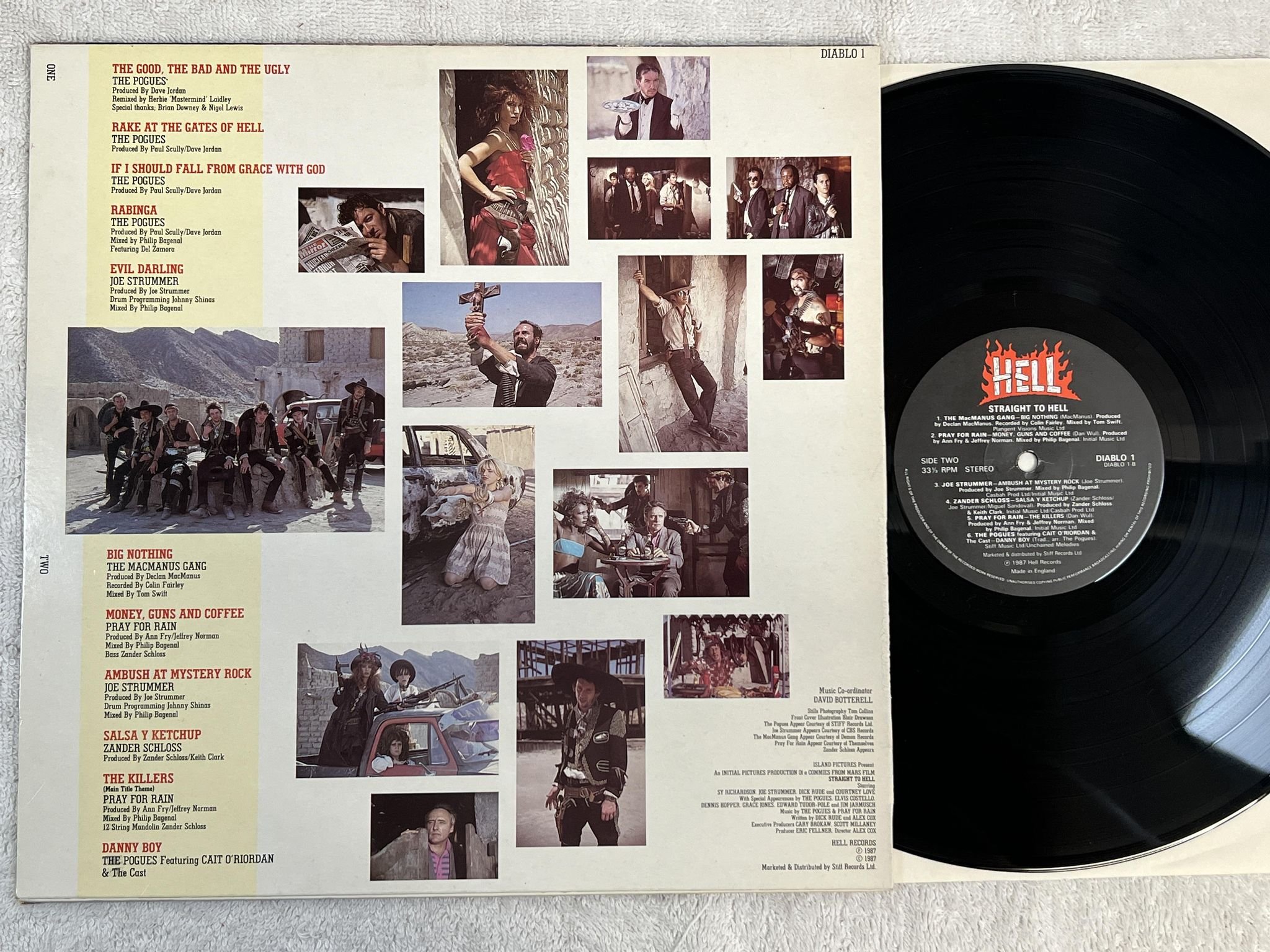 Omslagsbild för skivan V/A Straight To Hell LP -87 UK HELL RECORDS DIABLO 1