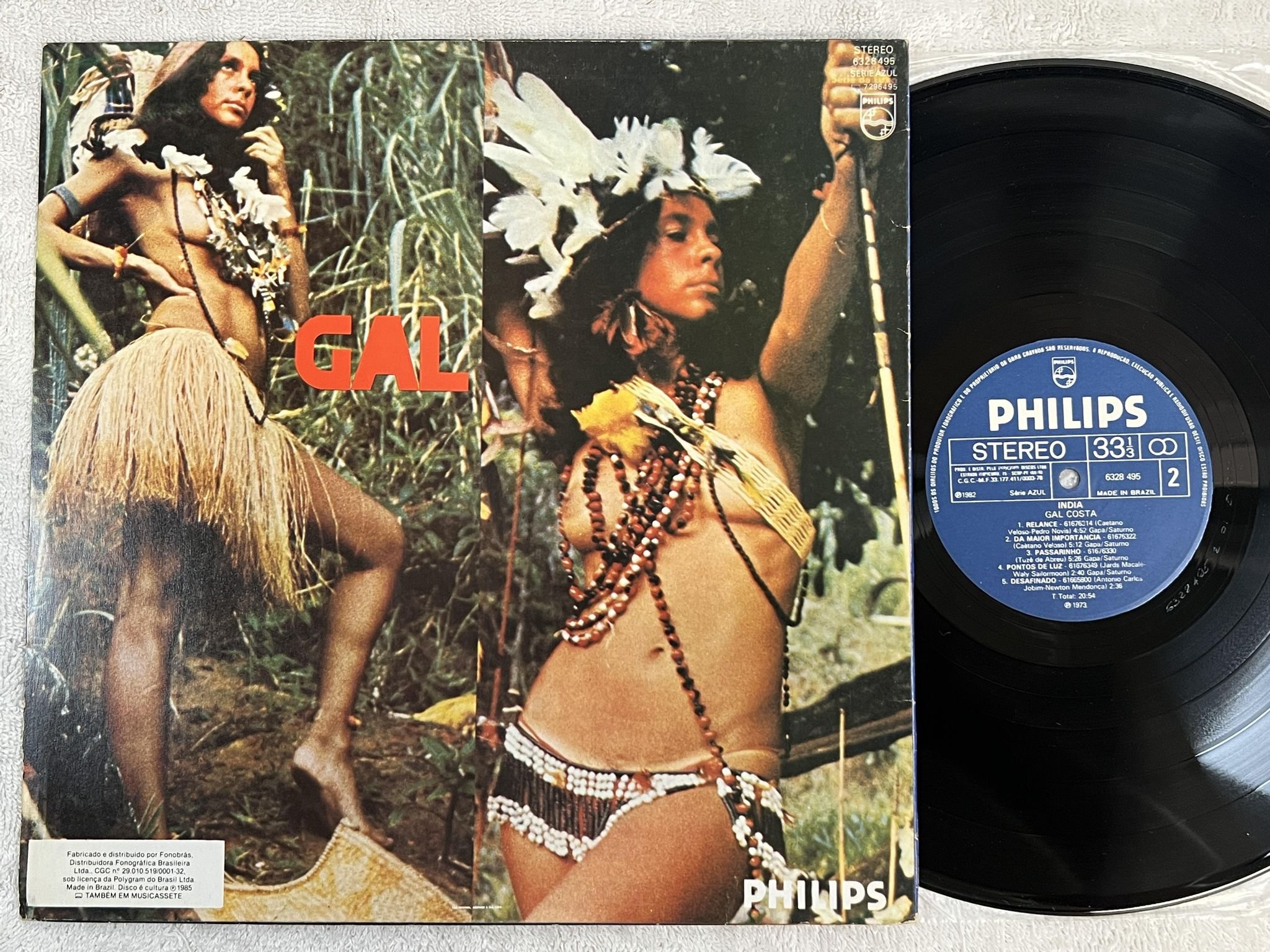 Omslagsbild för skivan GAL COSTA india LP -73/82 Brazil PHILIPS 6328 495 *** TROPICALIA MAGIC ***