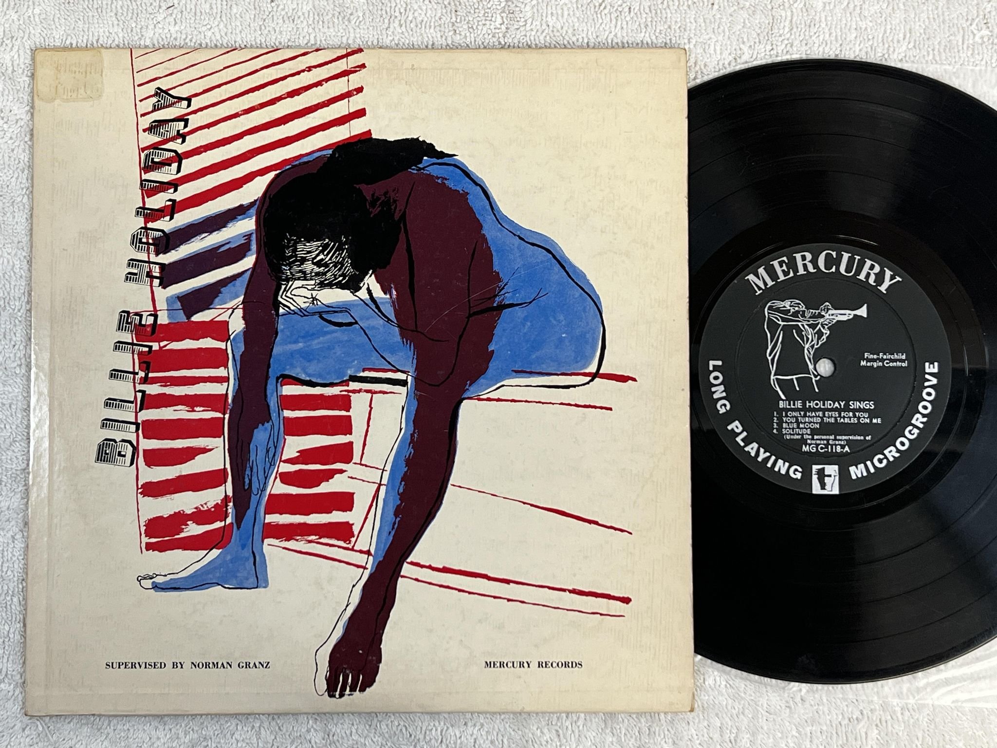 Omslagsbild för skivan BILLIE HOLIDAY sings 10"LP -52 US MERCURY MGC-118 ** RARE AMAZING VOCAL JAZZ **